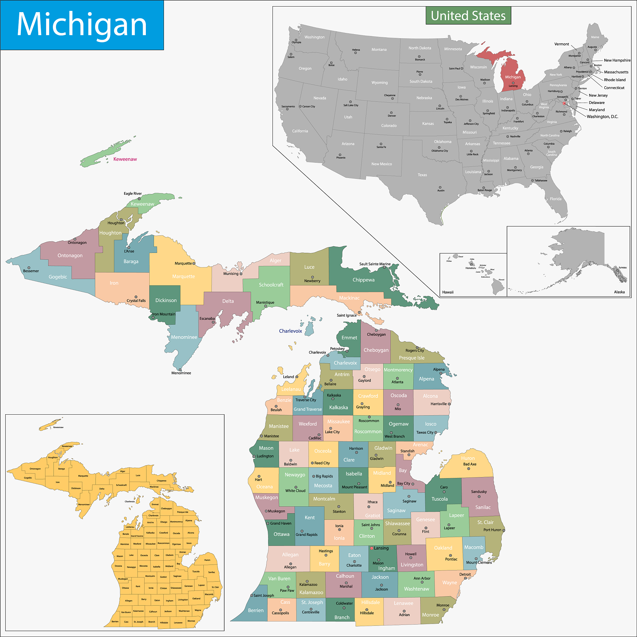 michigan map