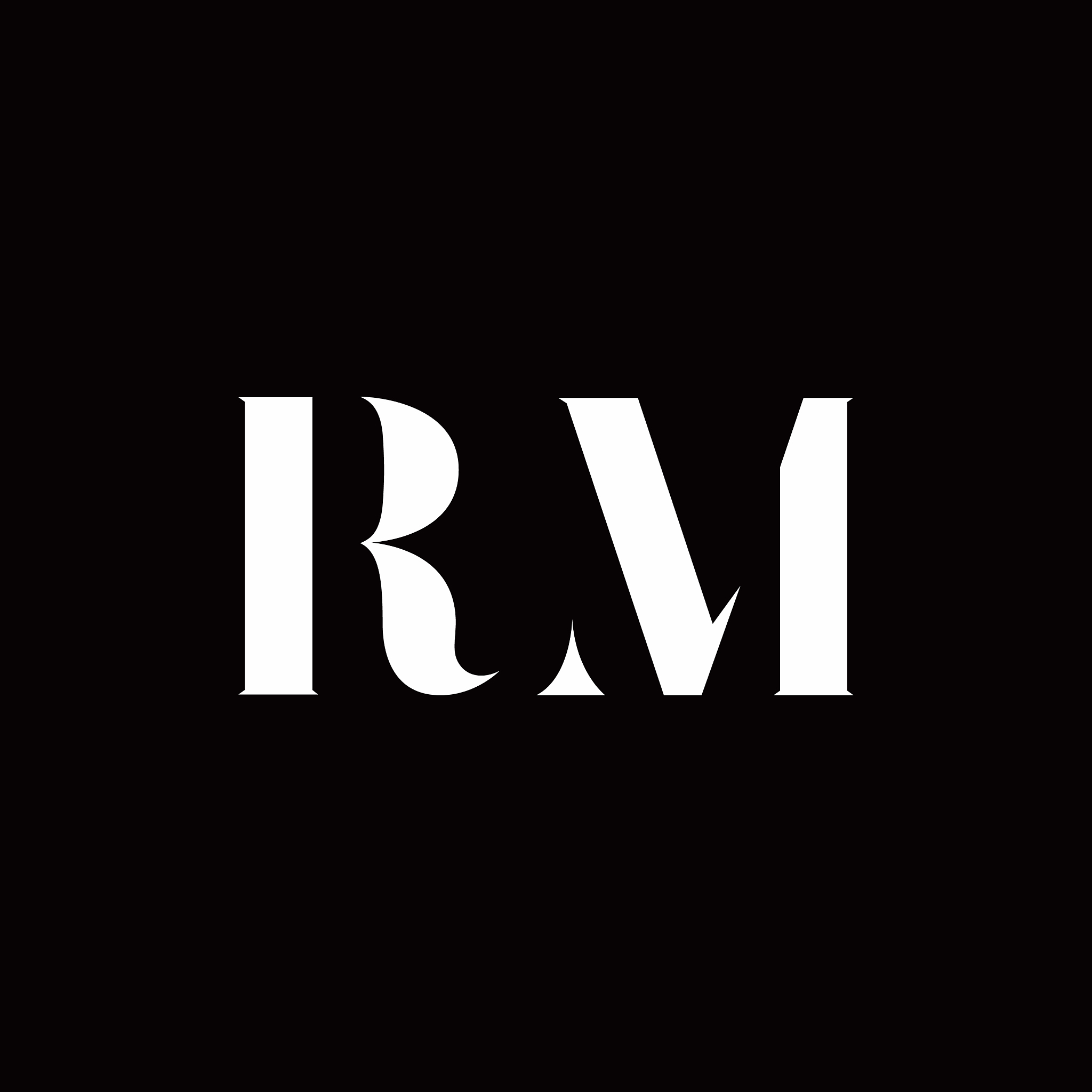 rm logo letter initial logo designs template