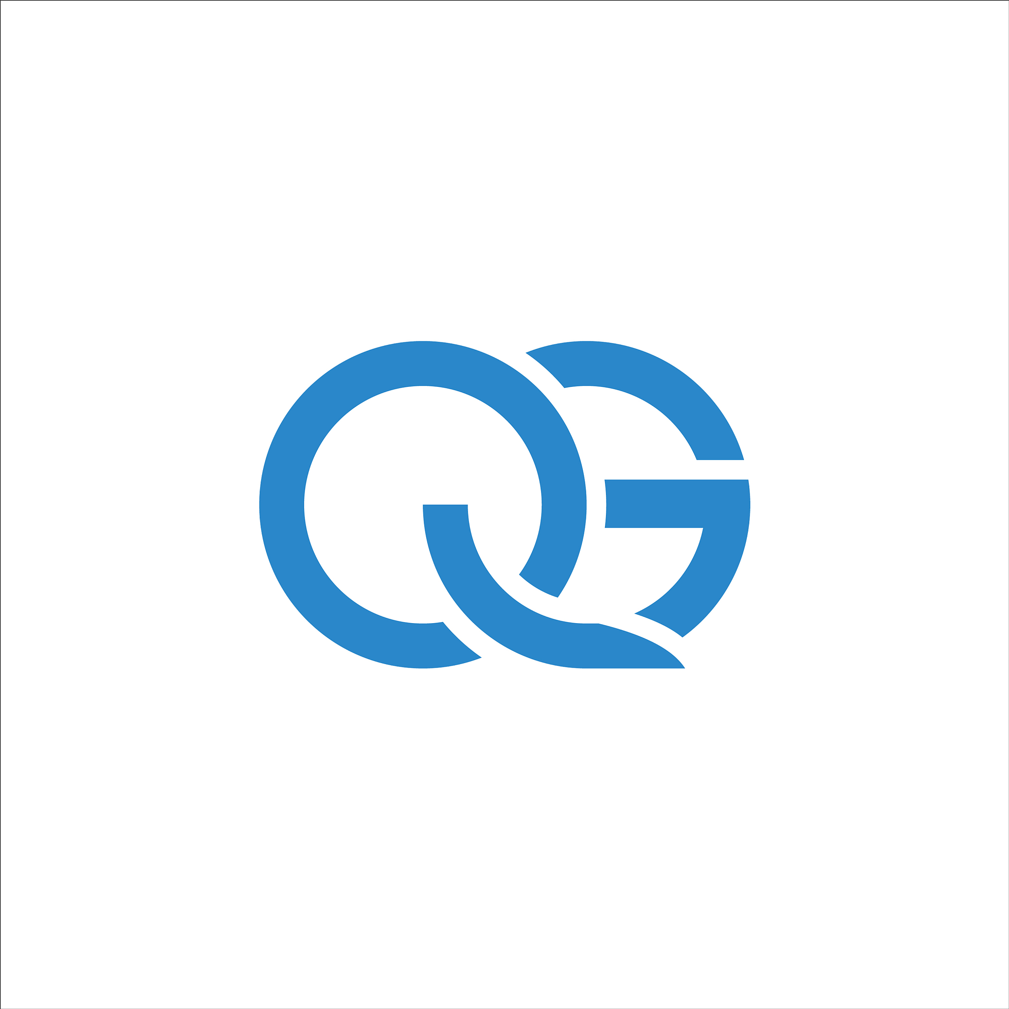 initial letter qg or gq logo design template