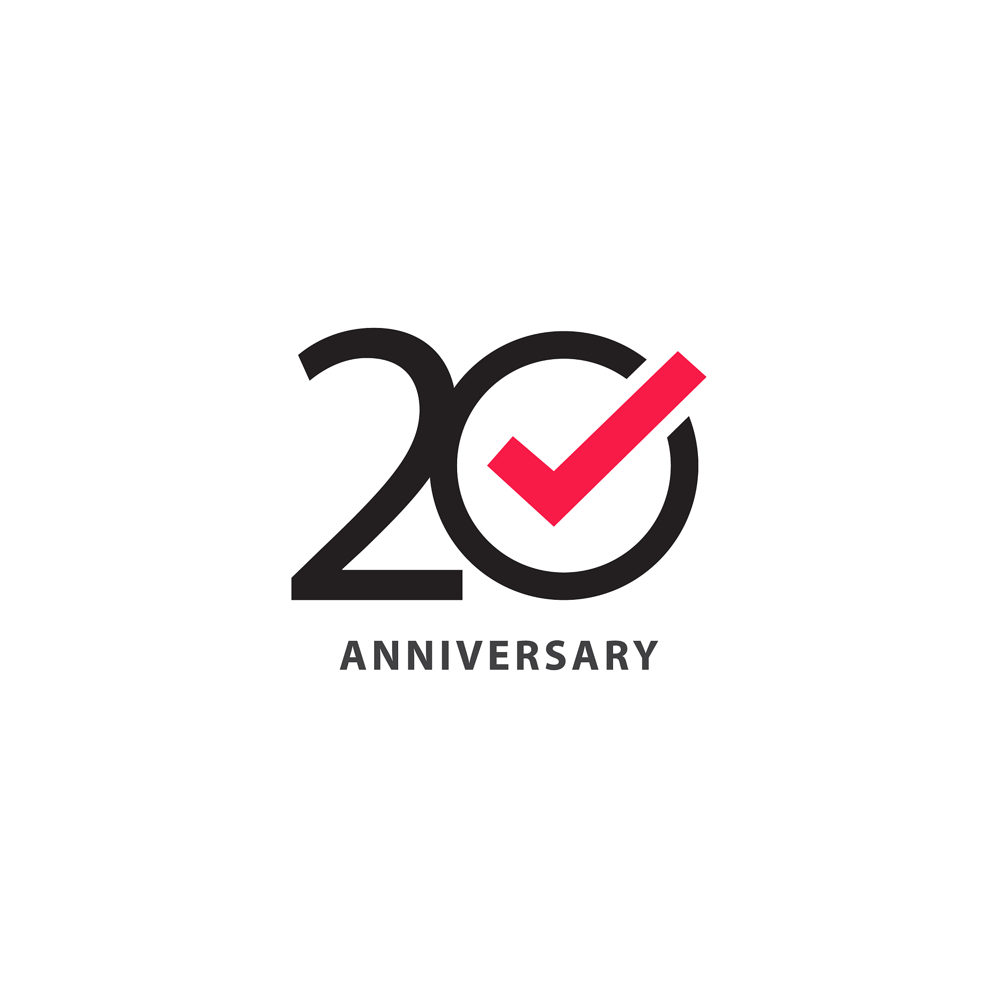 20 year anniversary template design