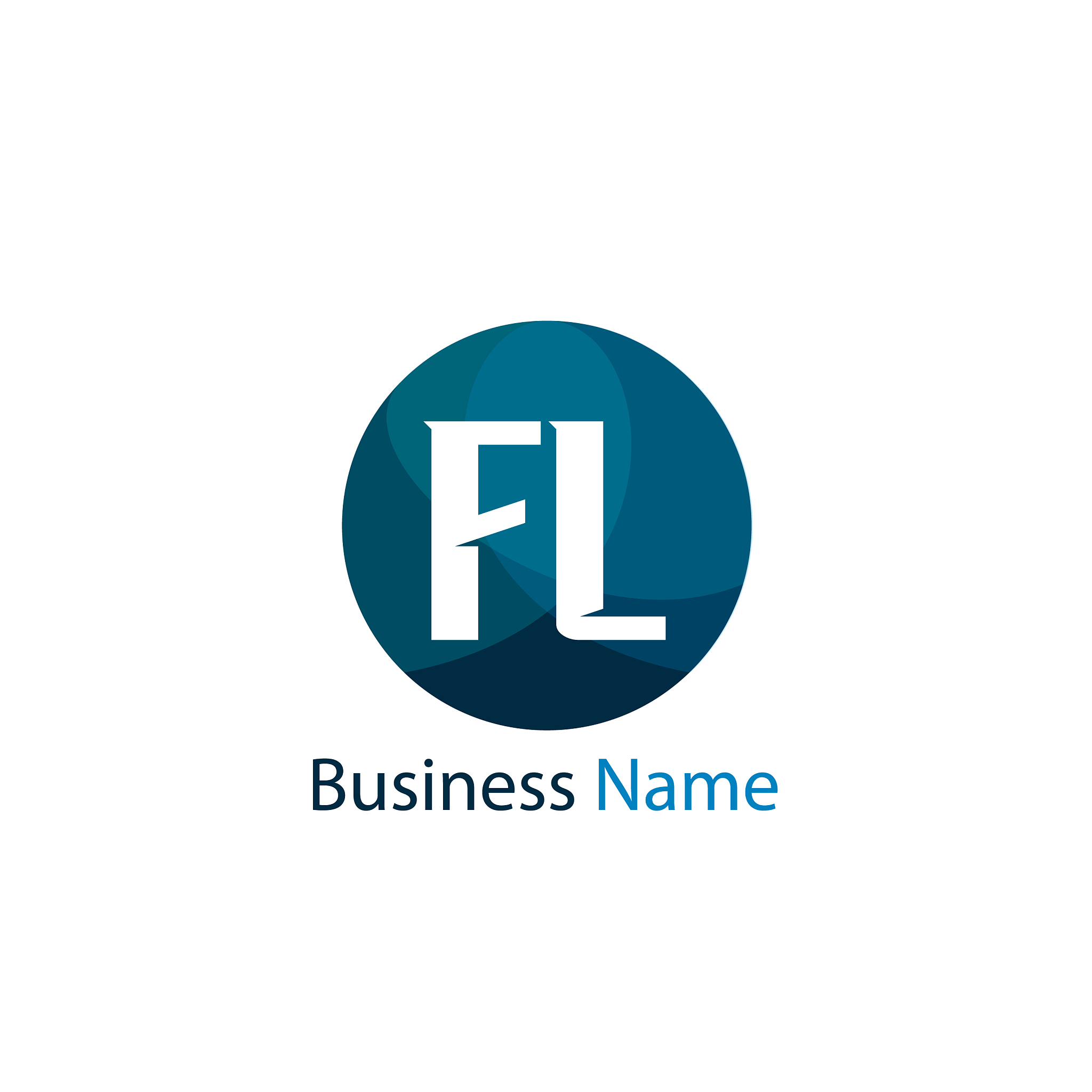 initial letter fl logo template design