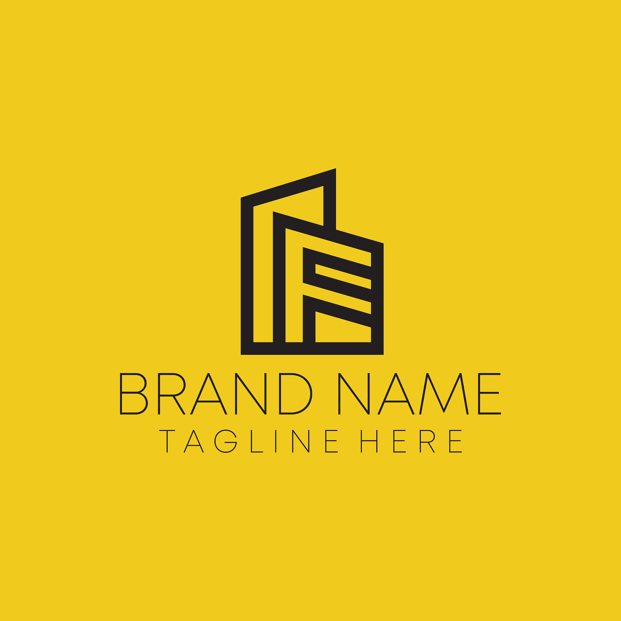 f letter real estate logo design - real estate