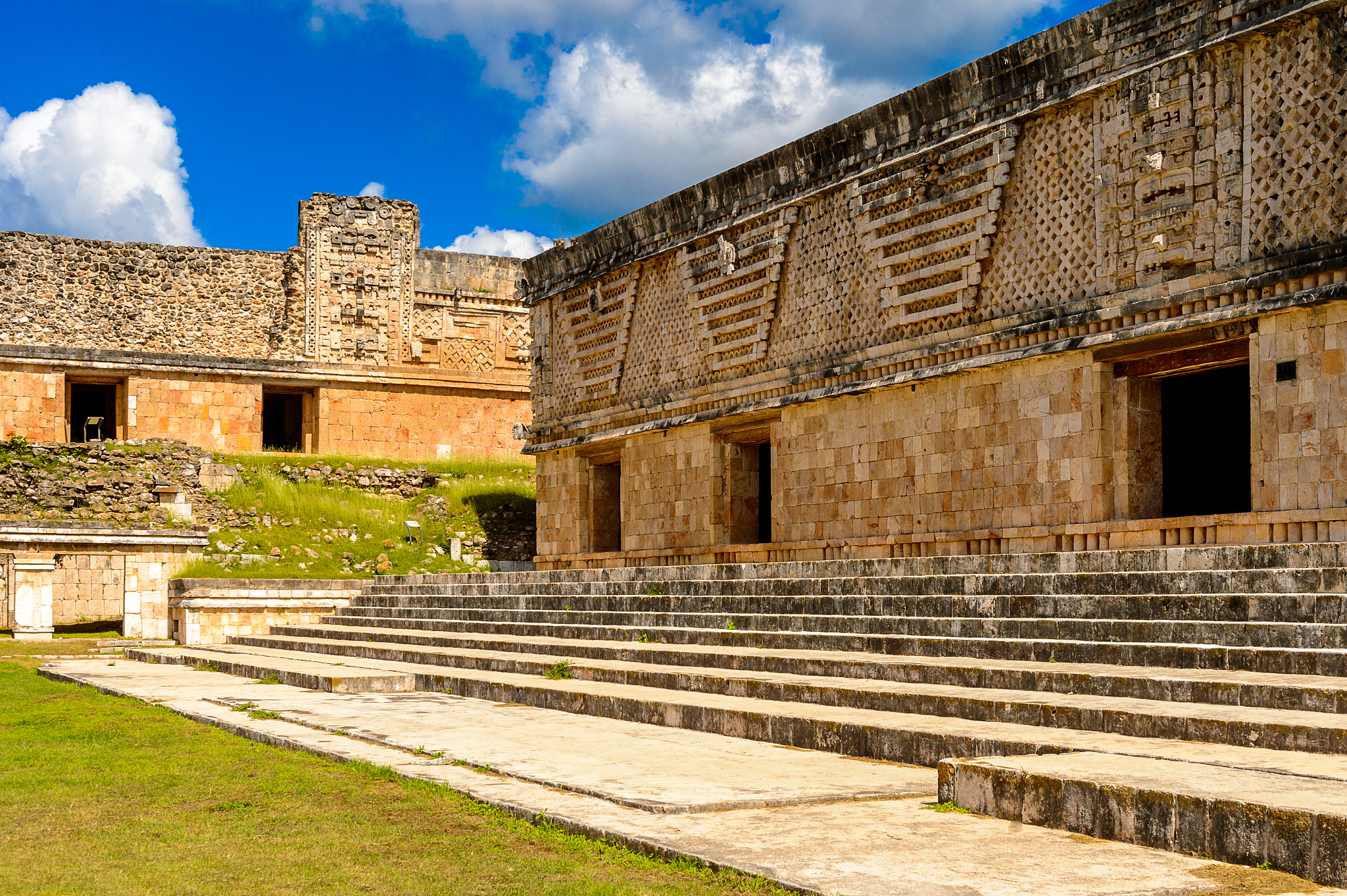 building of the nunnery, uxmal, an ancient maya city of the clas