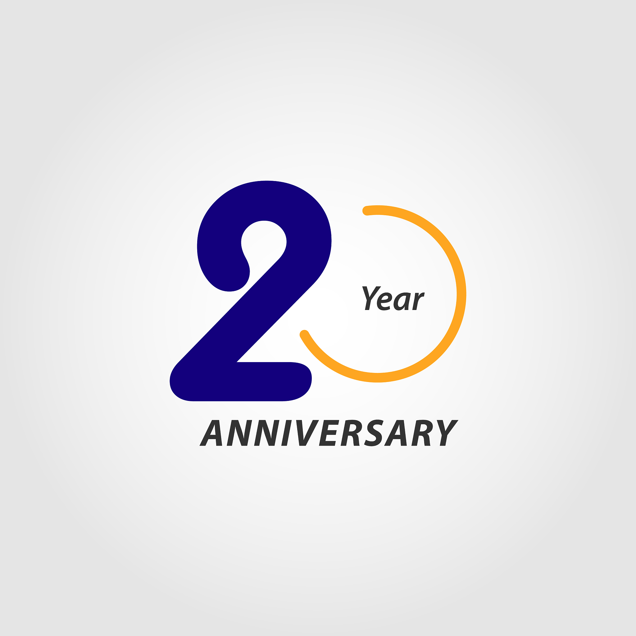 20 year anniversary template design