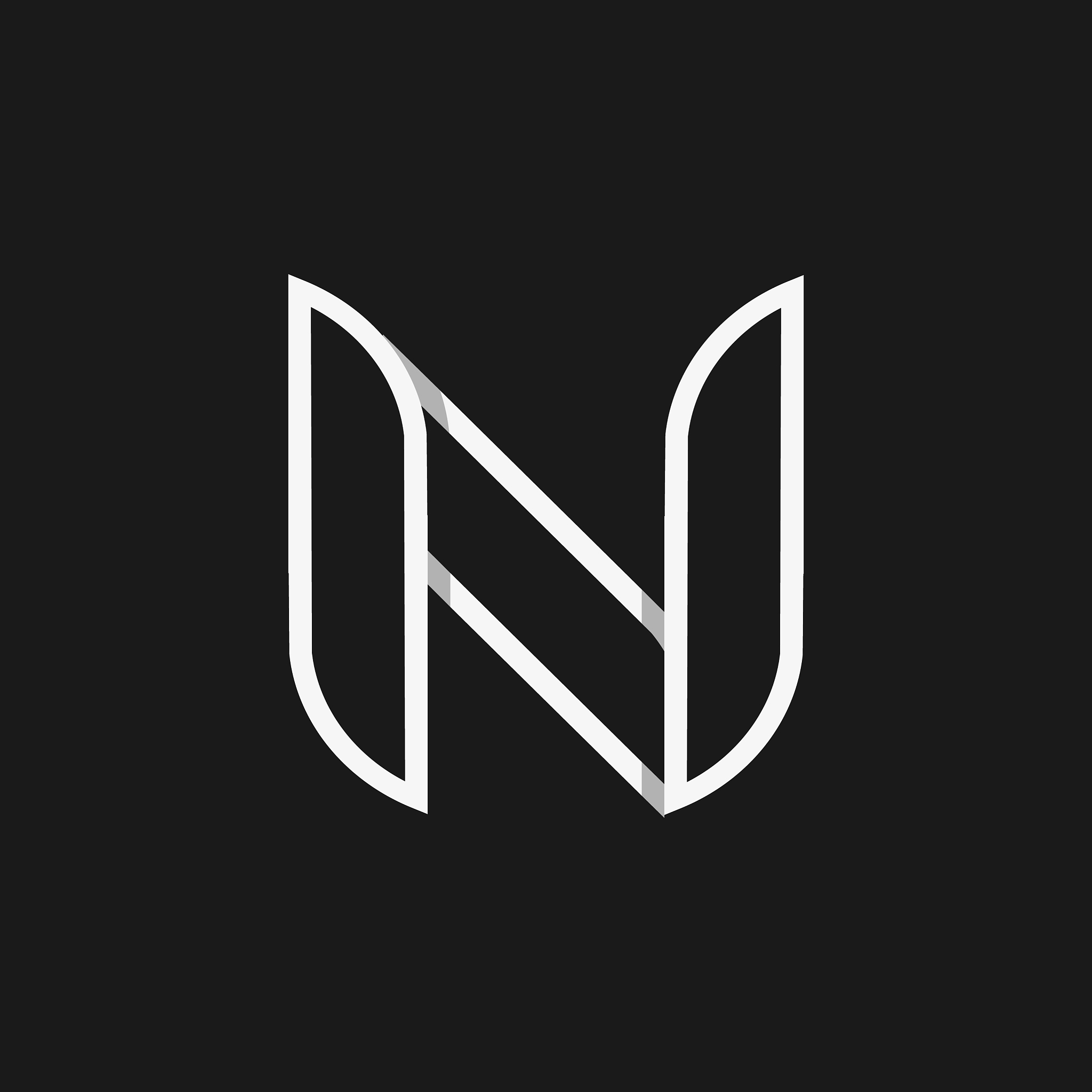 modern logo initial letter n