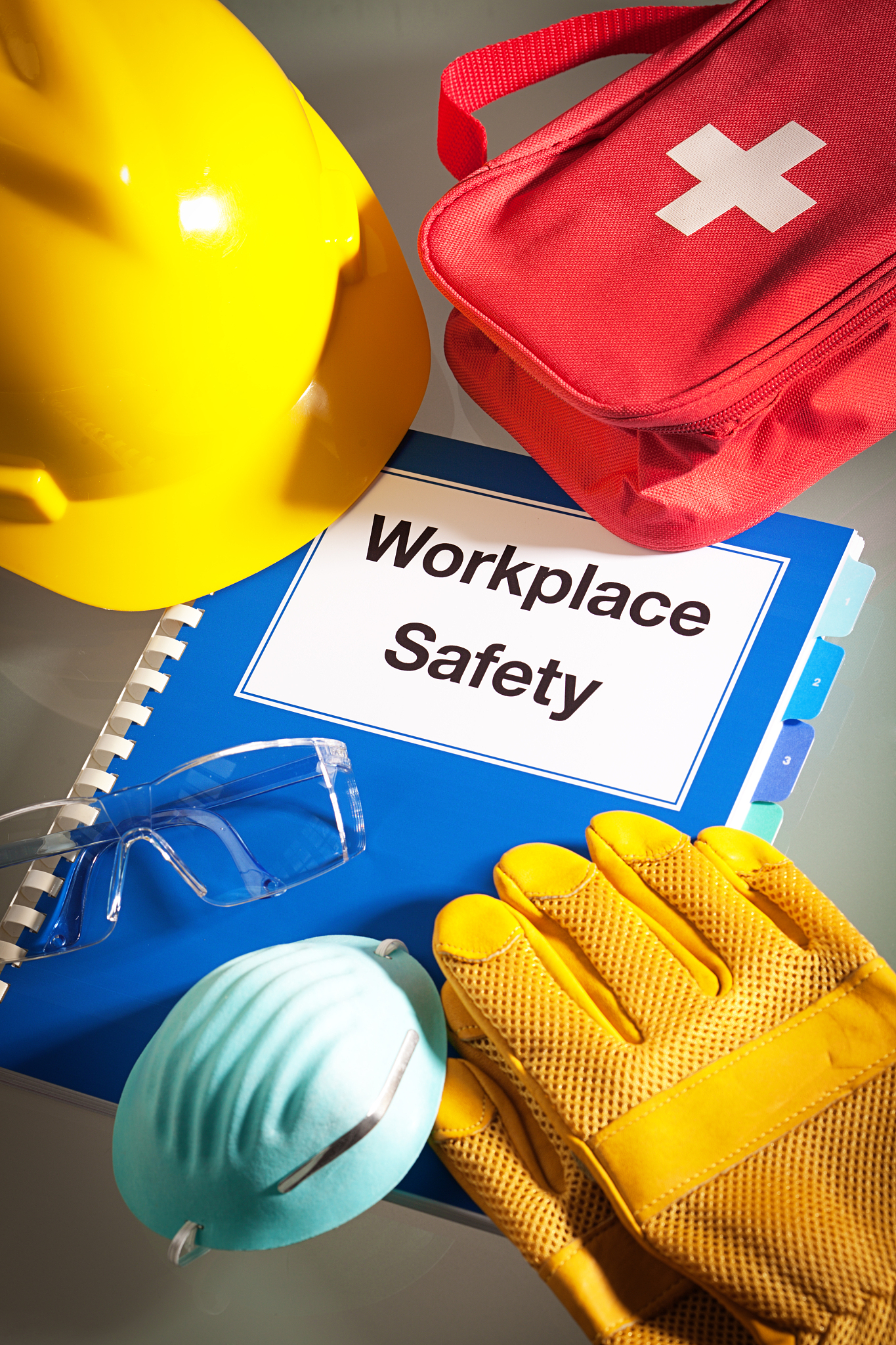 workplace safety manual with safety equipment