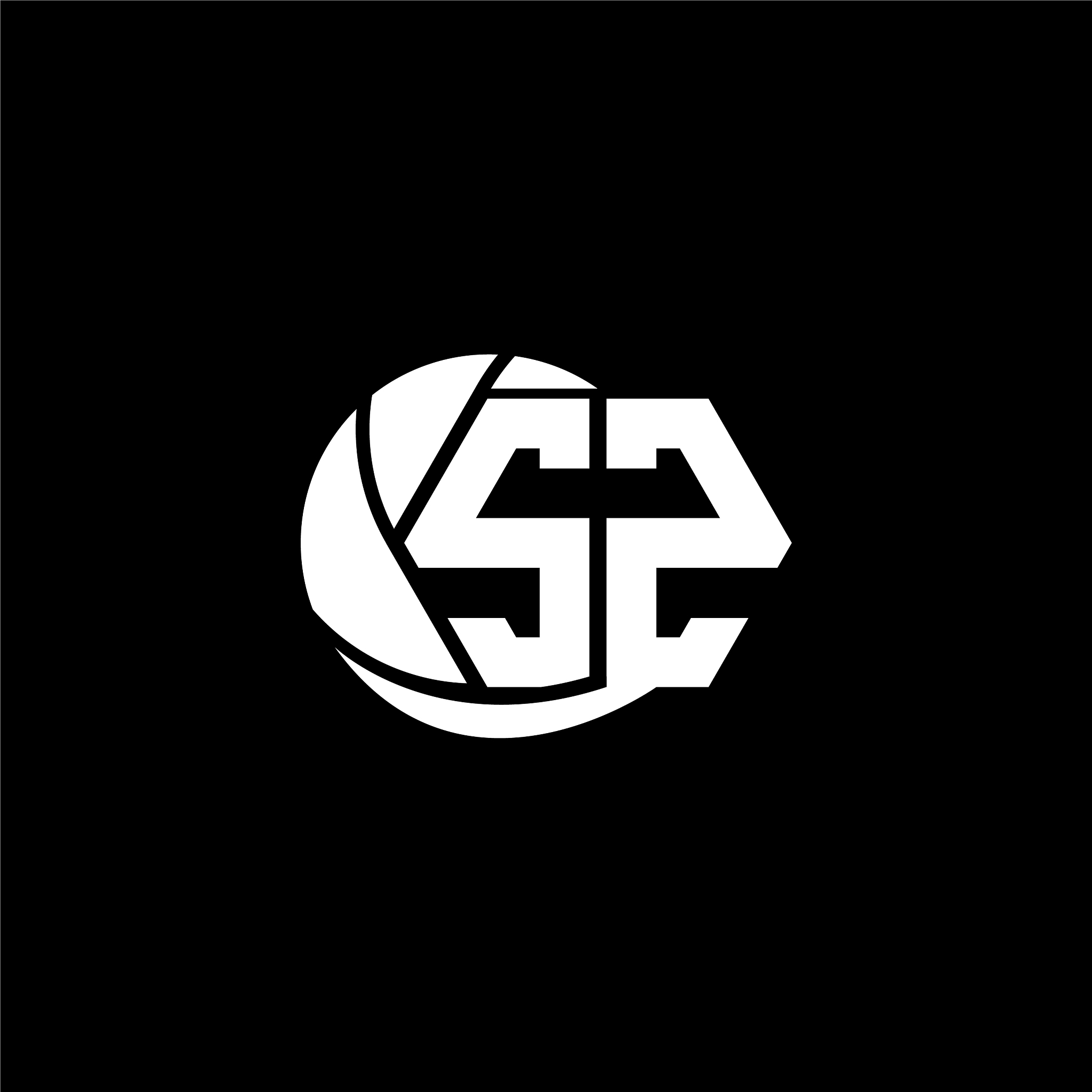 initial sz logo design geometric and circle style