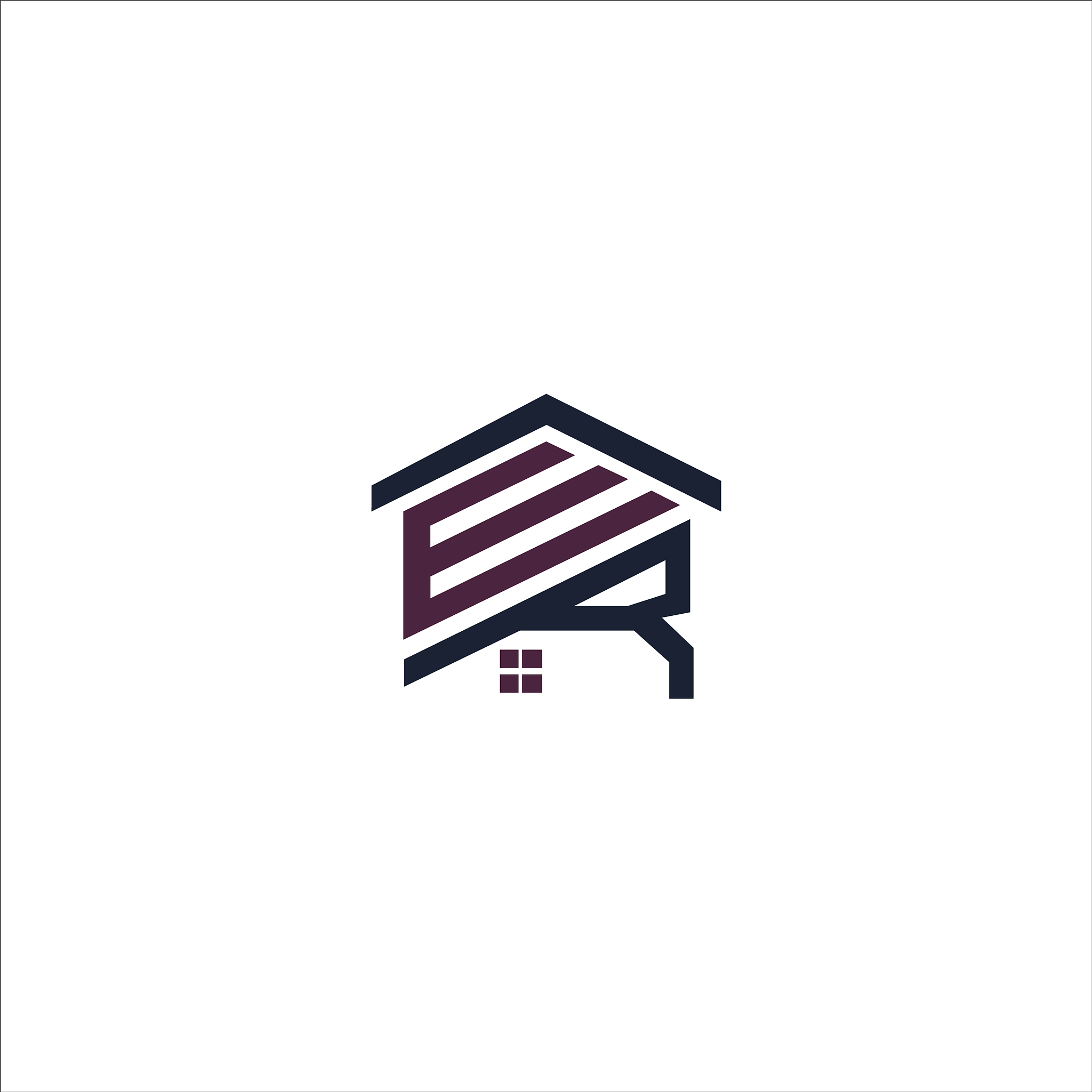 initial letter wr logo or rw logo design