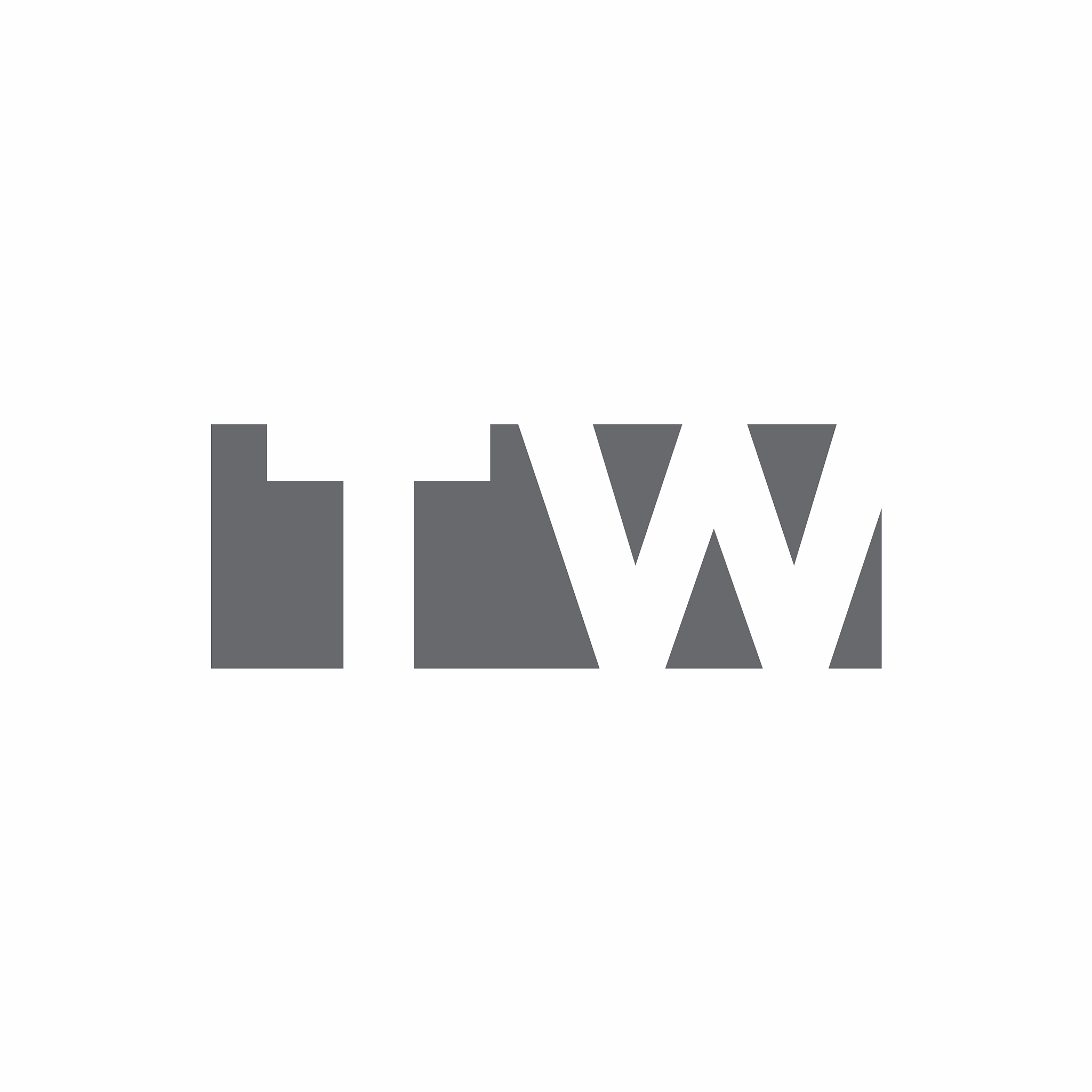 tw logo monogram with negative space style design
