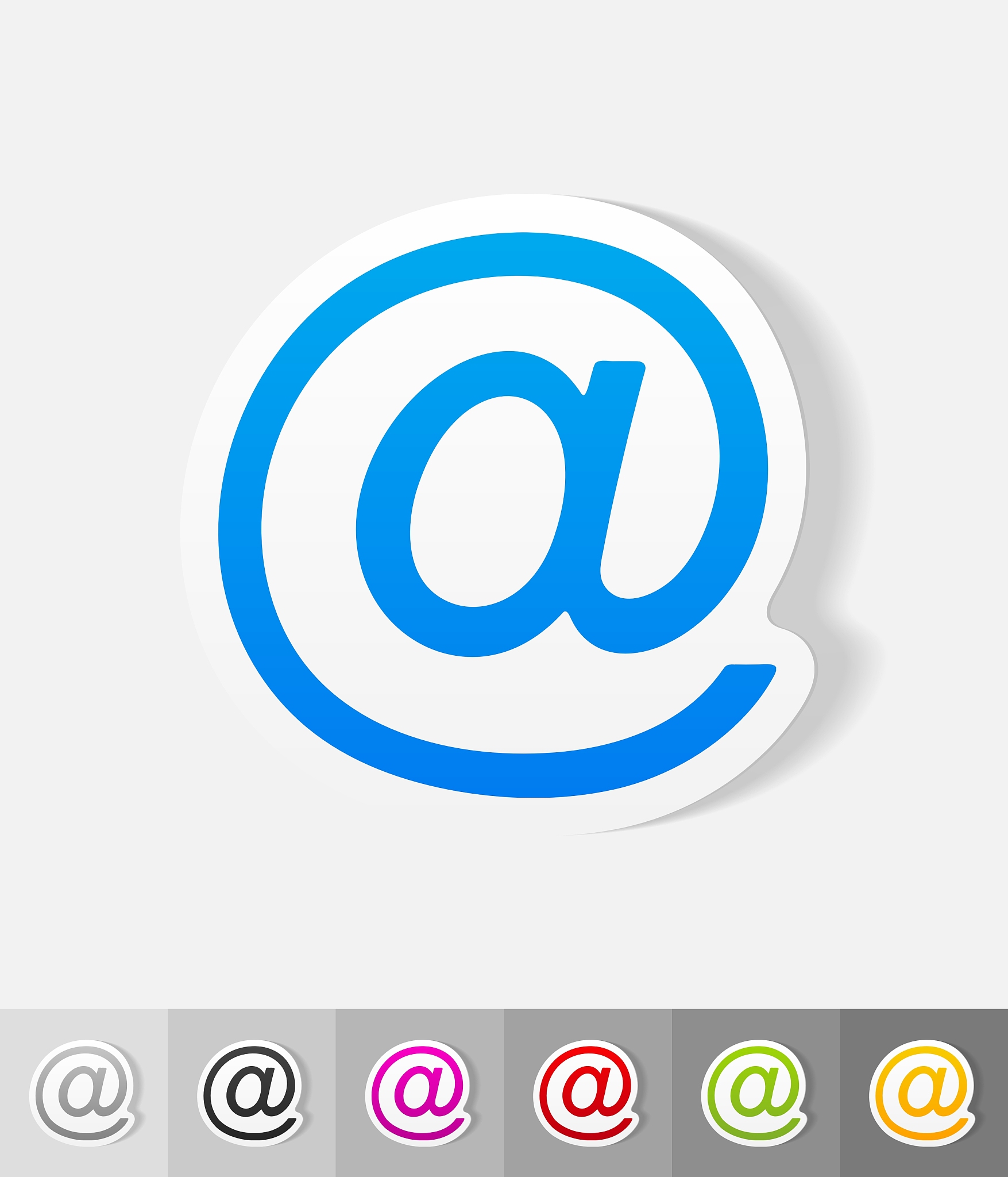 realistic design element email