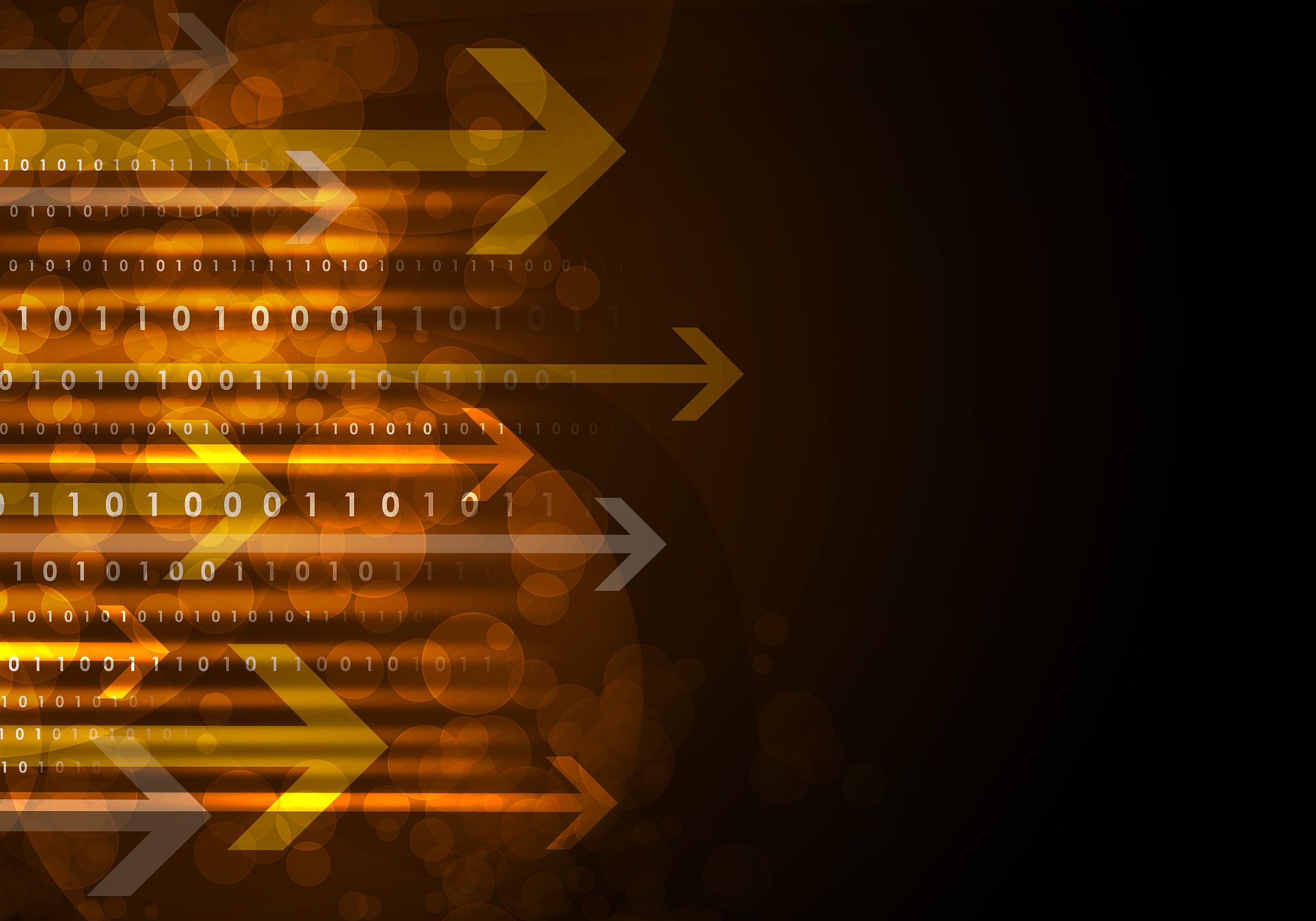 glowing figures and arrows. hi-tech background