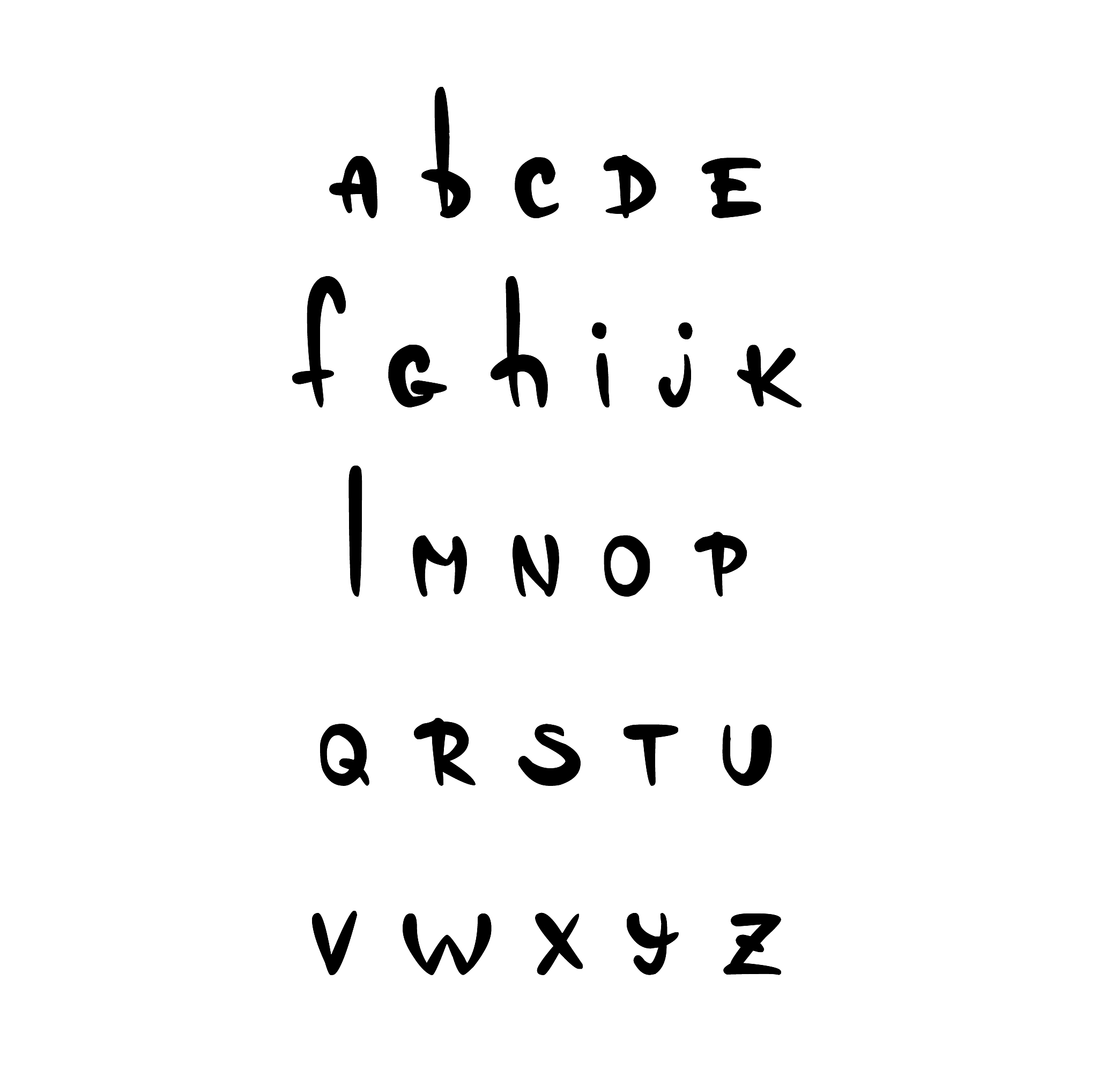 set of vector comic style latin alphabet letters. latin handwrit
