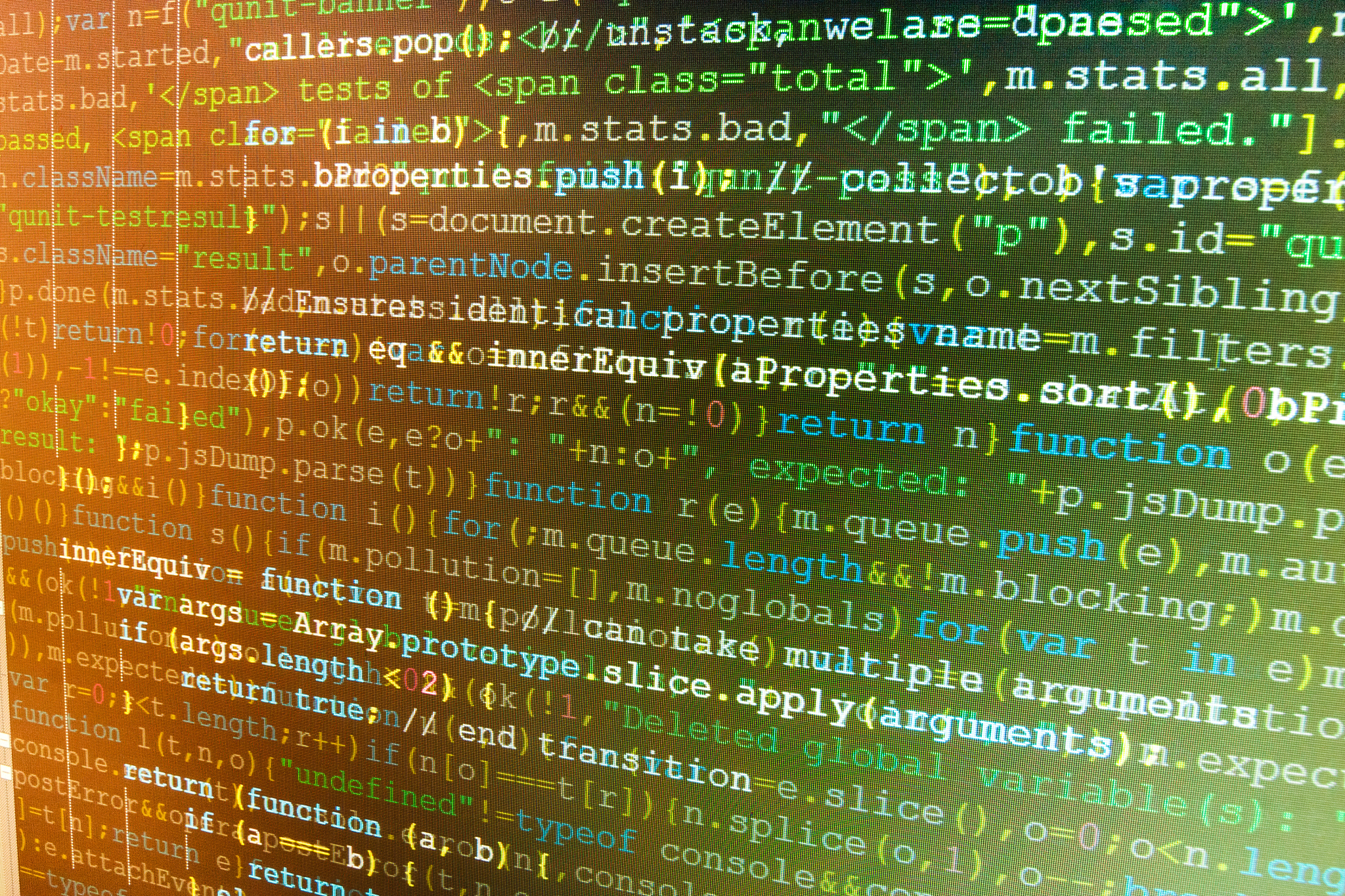 software developer programming code on computer