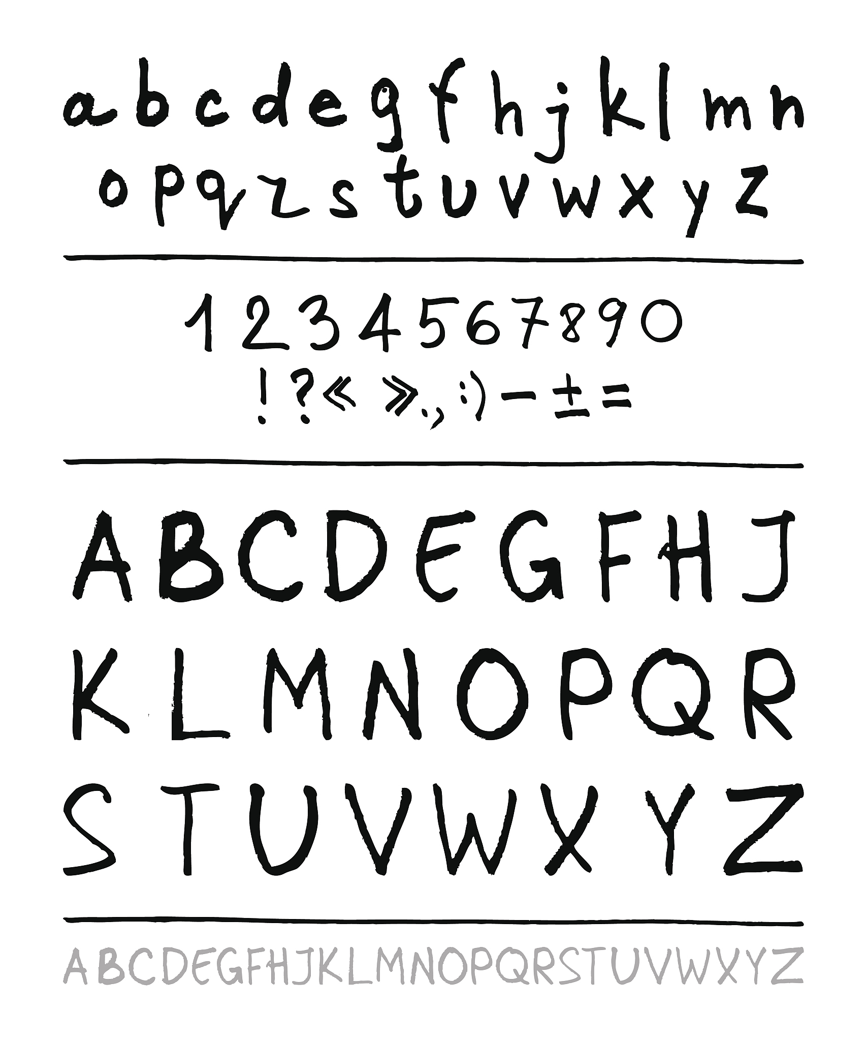 english handwriting alphabet