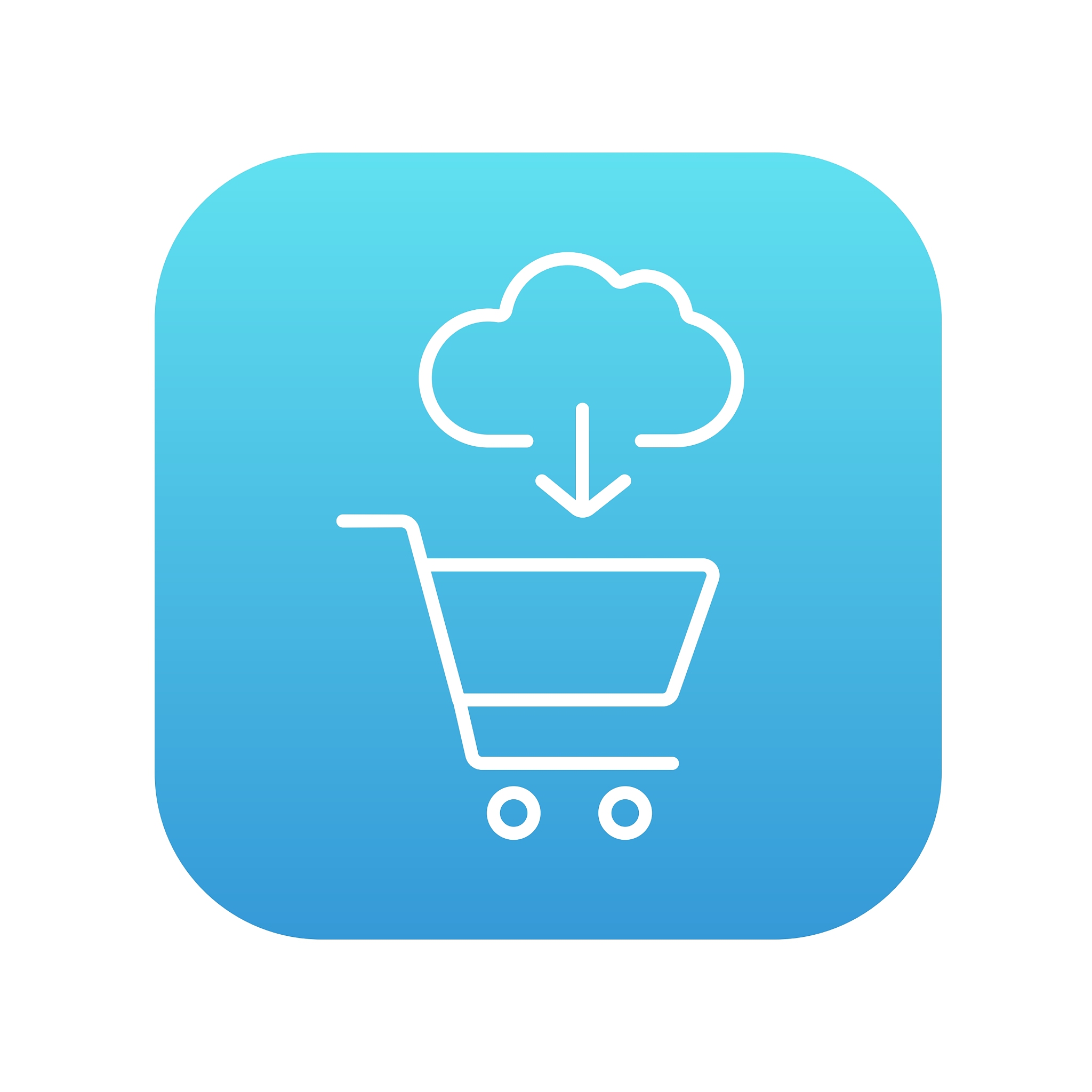 online shopping line icon