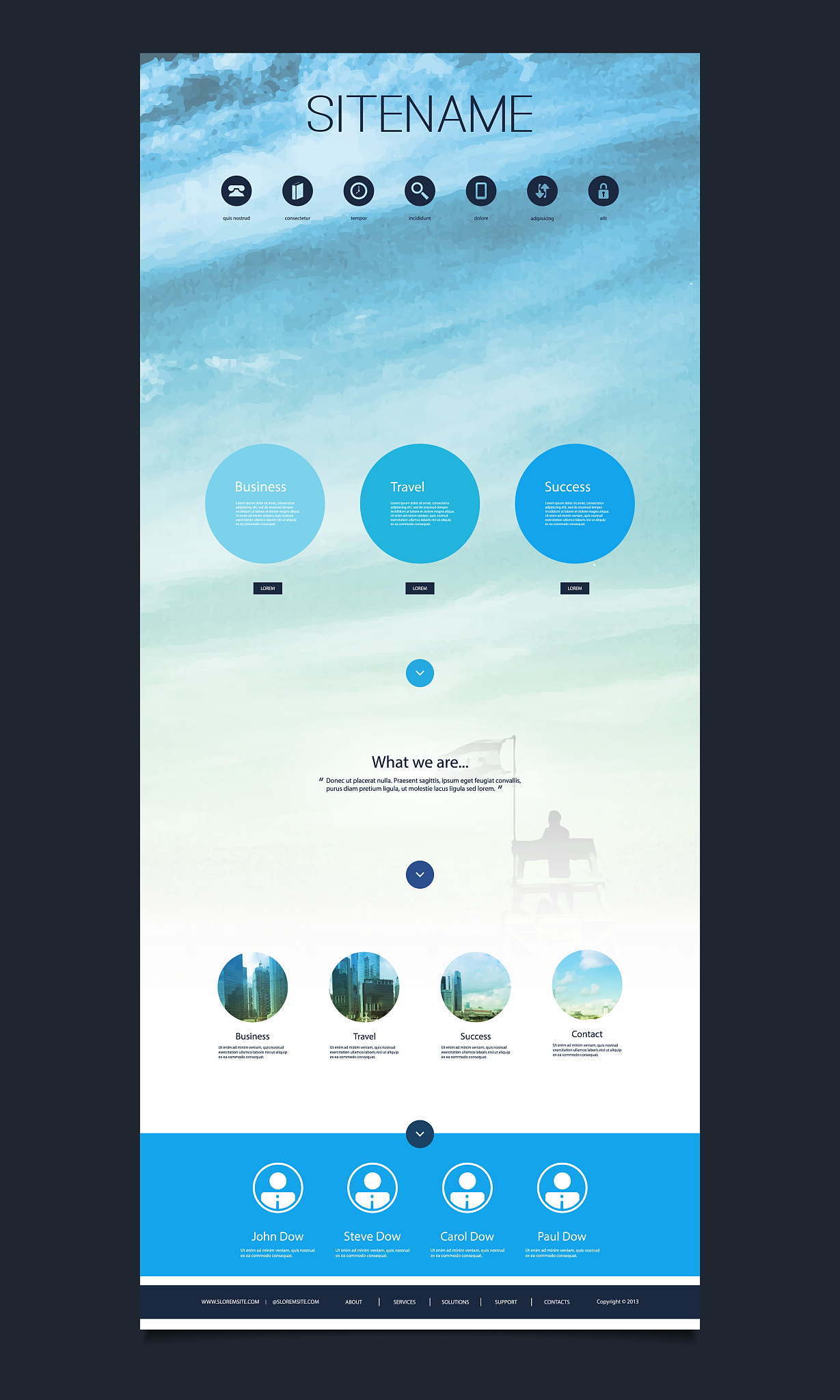 one page website template