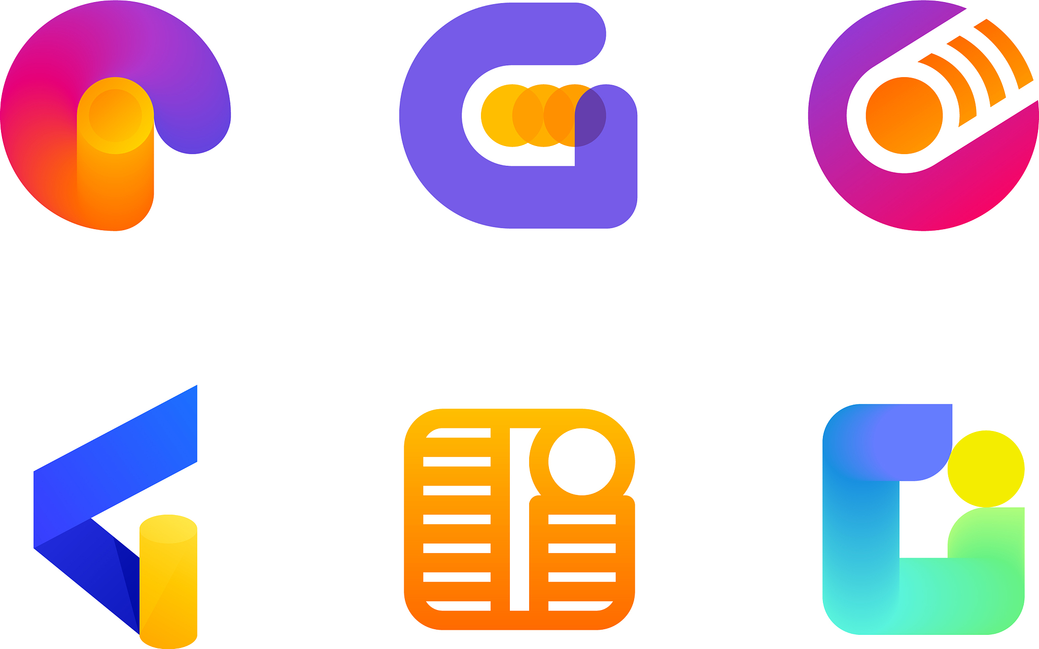 logo or icon of letter g for global cryptocurrency