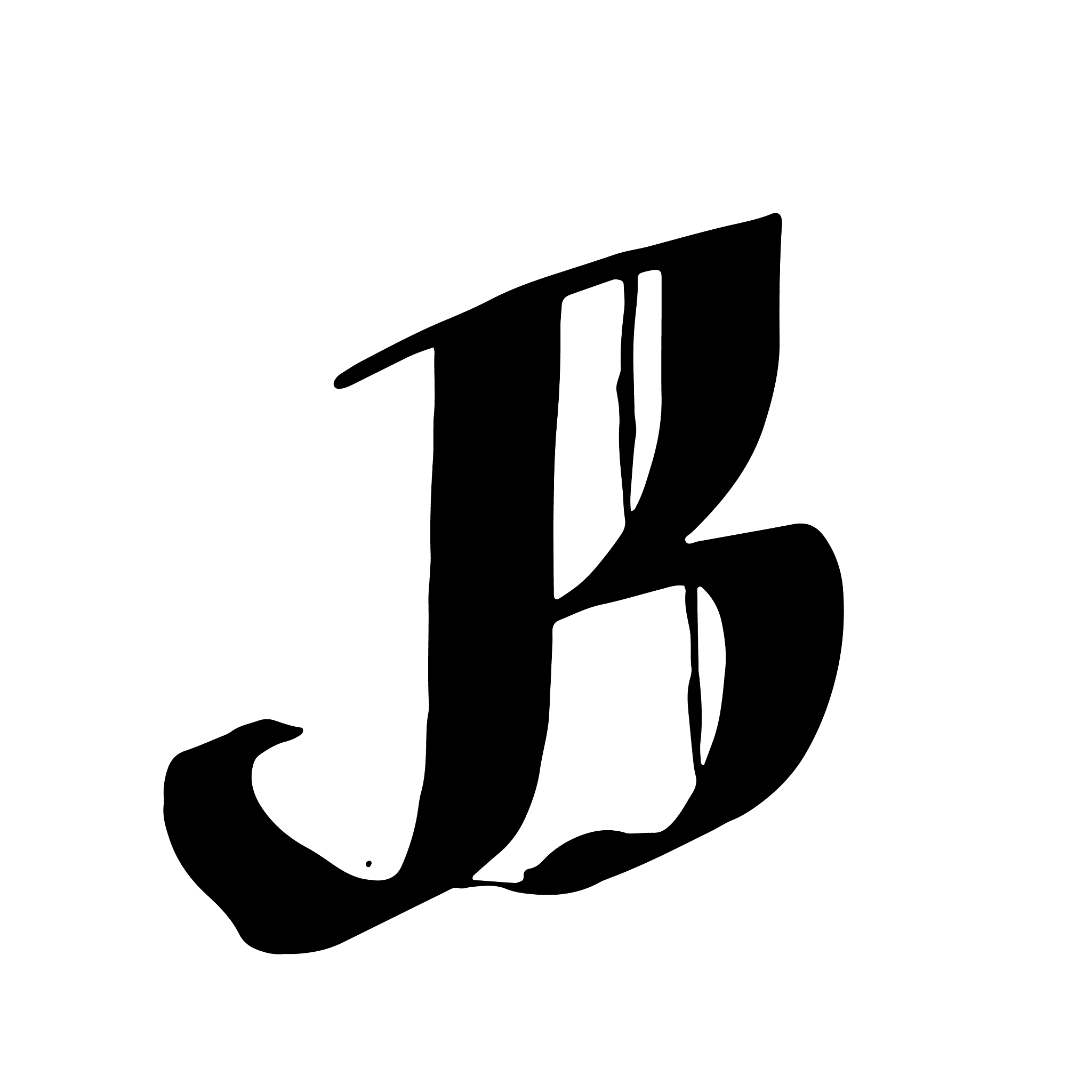 letter b unique old brush grunge lettering
