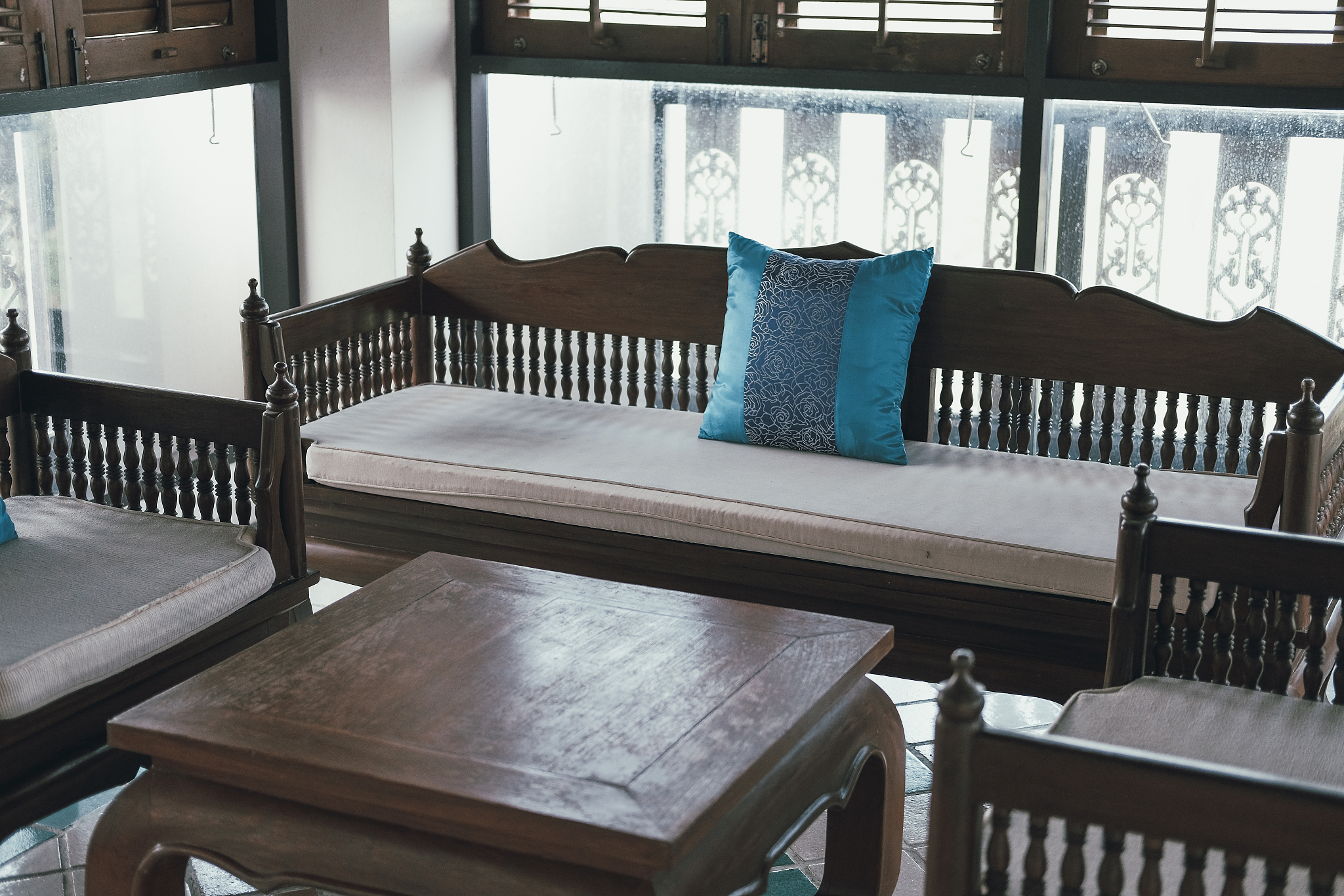 wooden chair in living room. design for home interior