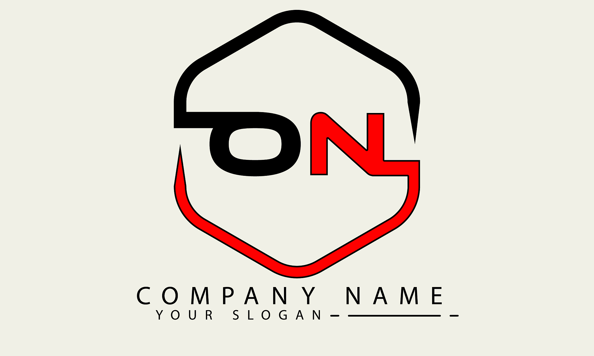 on logo