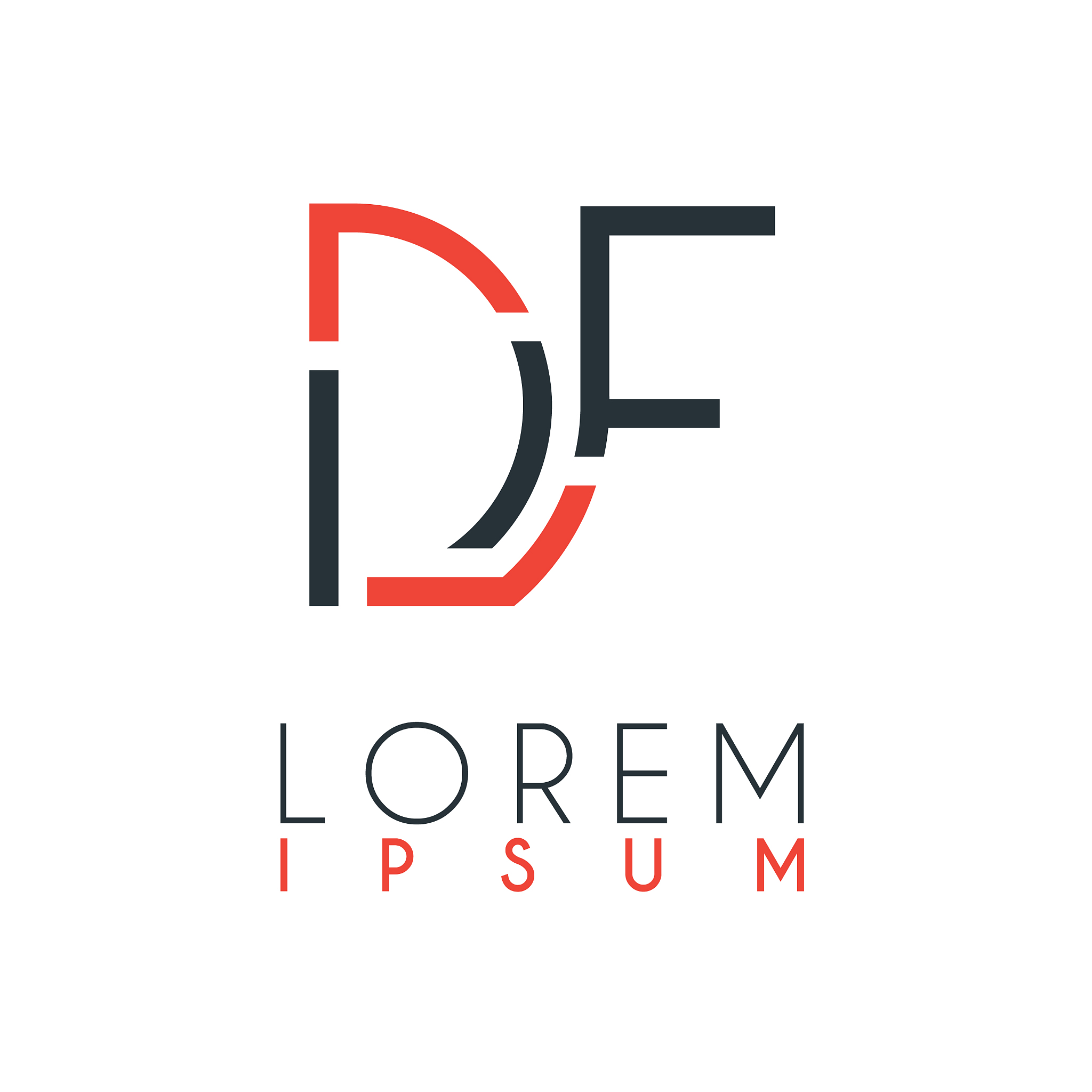 the logo between letter d and letter f or df