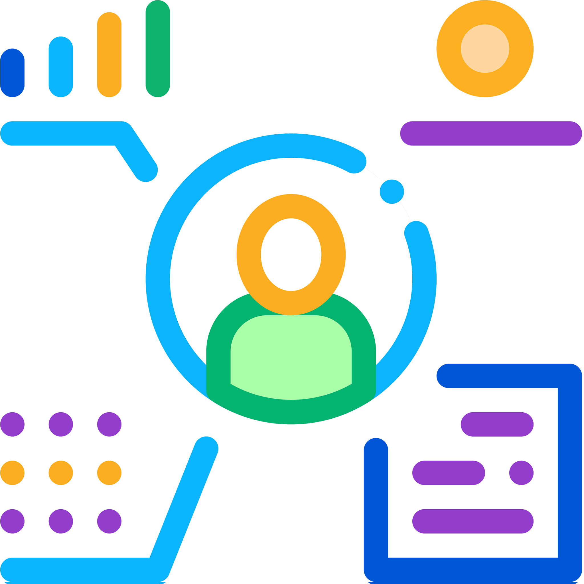 full electronic information about person icon