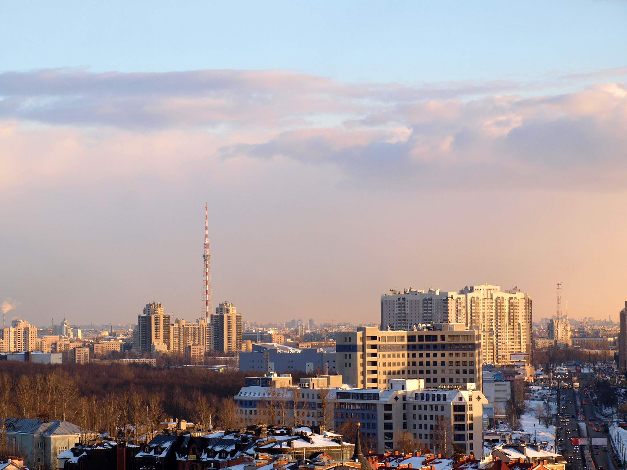 sky above city