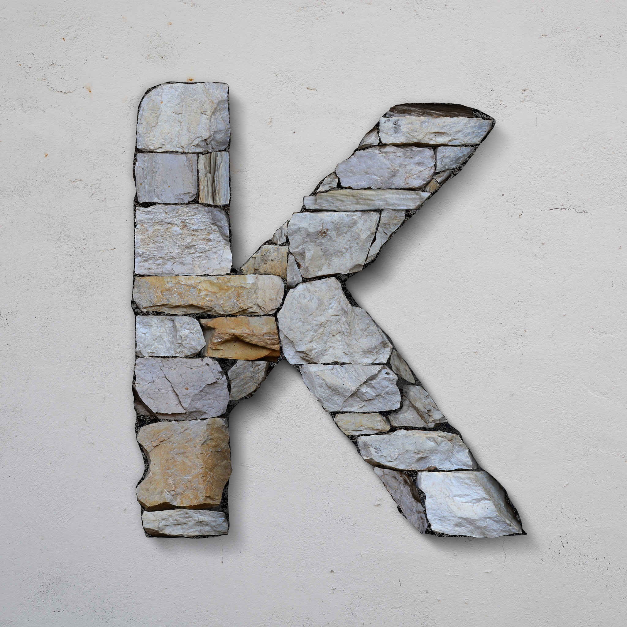 alphabet piece, brick texture