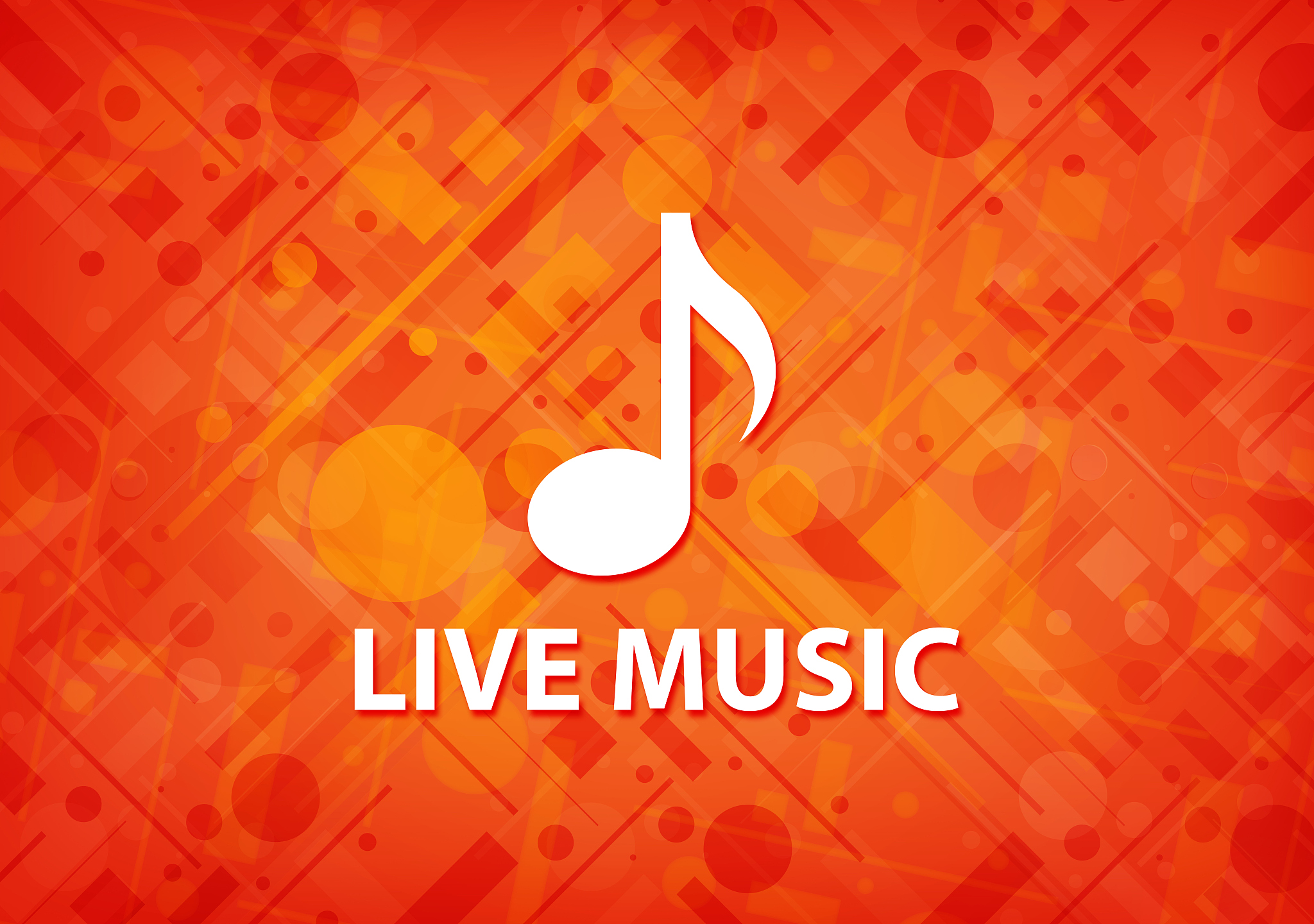 live music orange background
