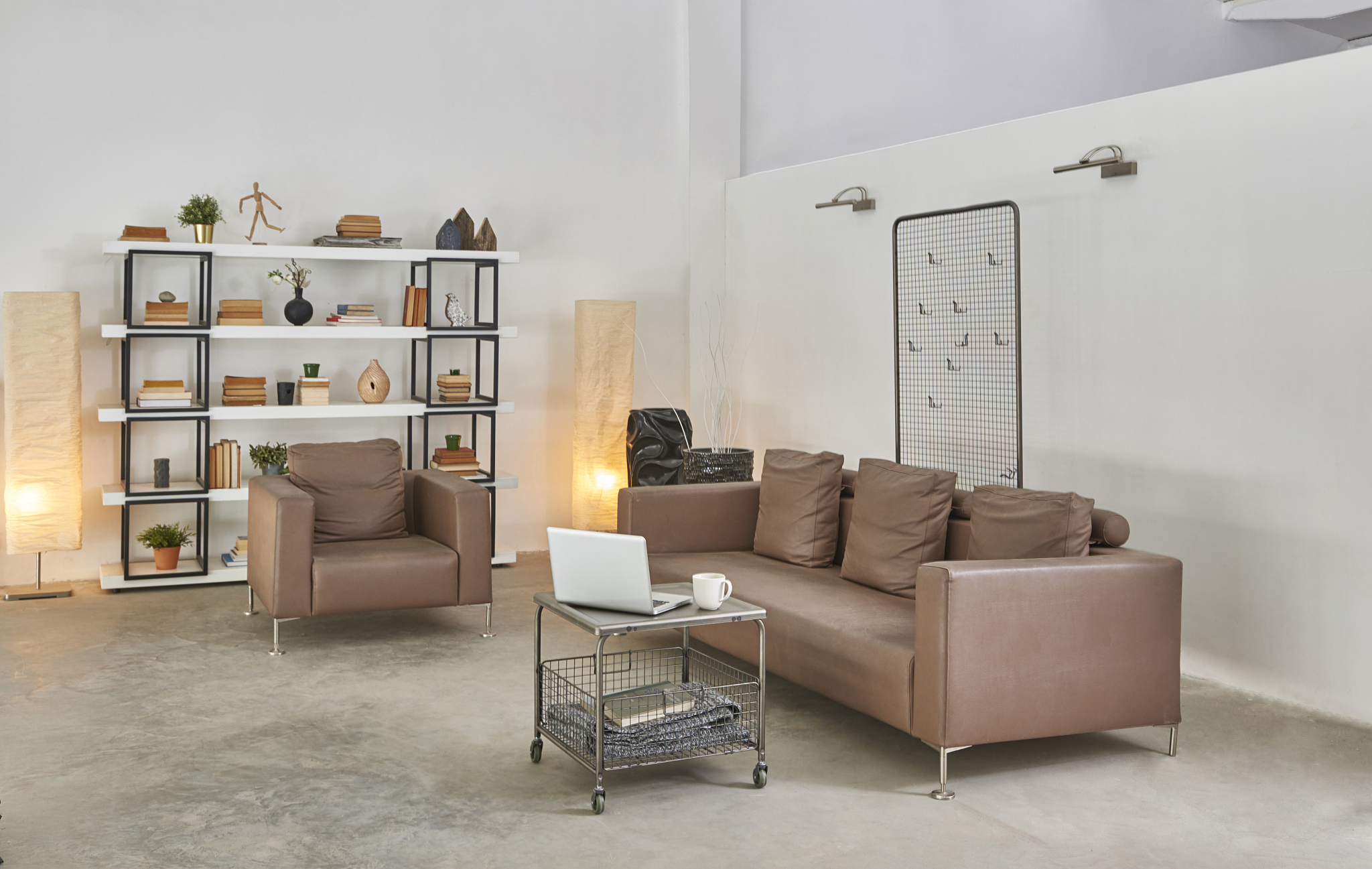 decorative room leather furniture sofa and waiting room style.