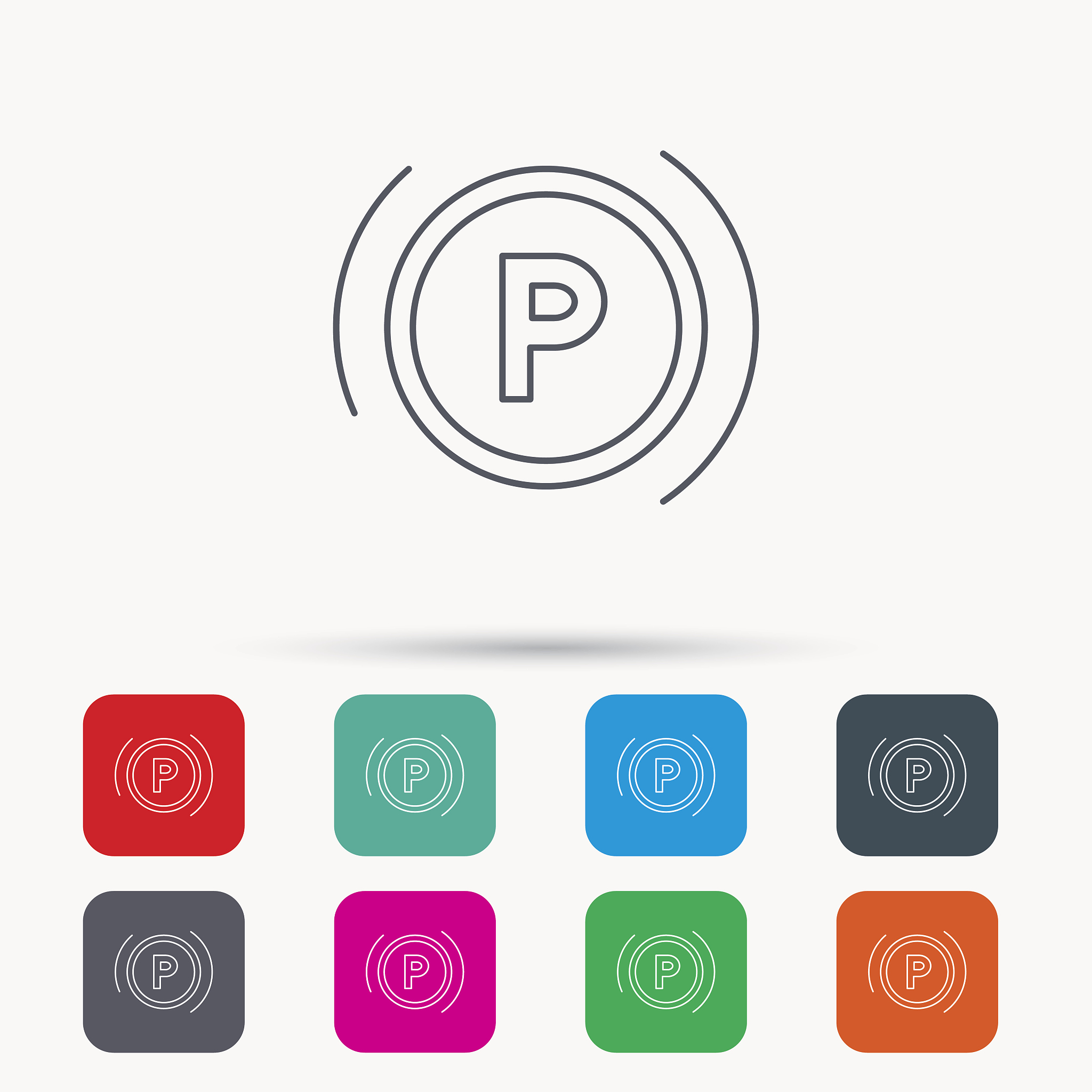 parking icon. dashboard sign.