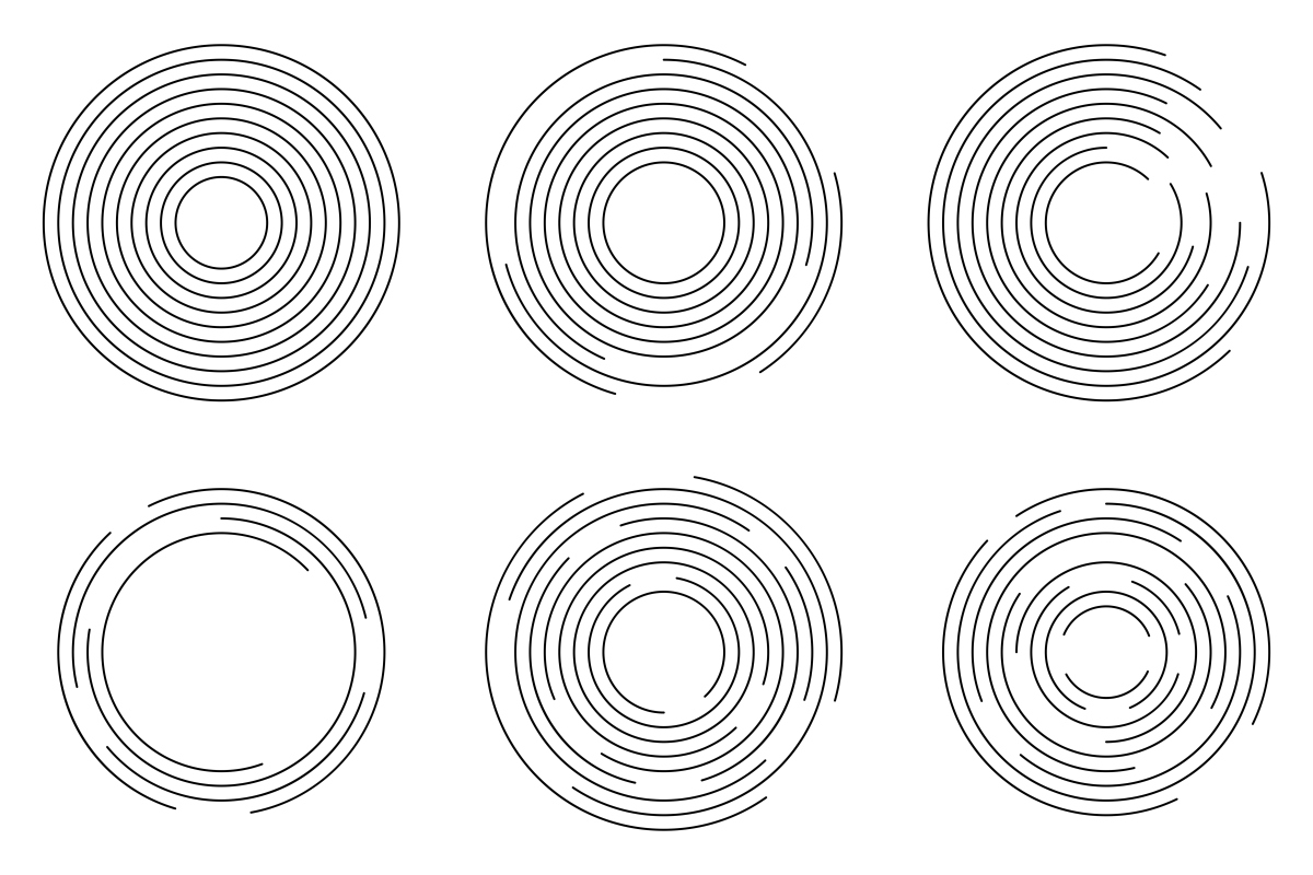 黑點是两個四分一圓的國心着色部分的周界