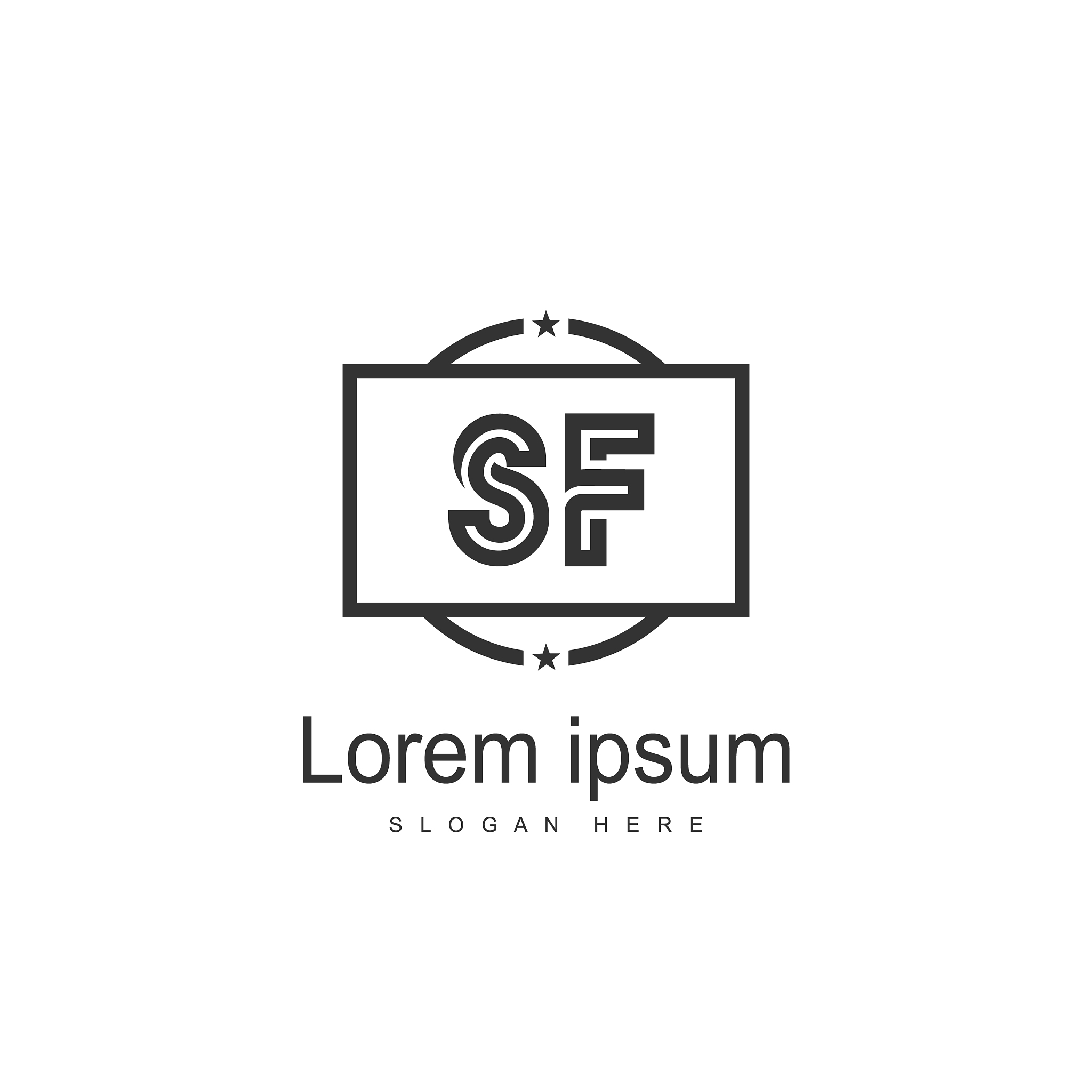 sf logo template design initial logo design