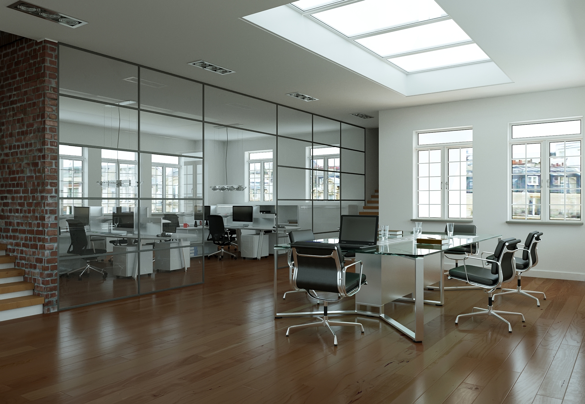 modern conference room interior design. 3d rendering