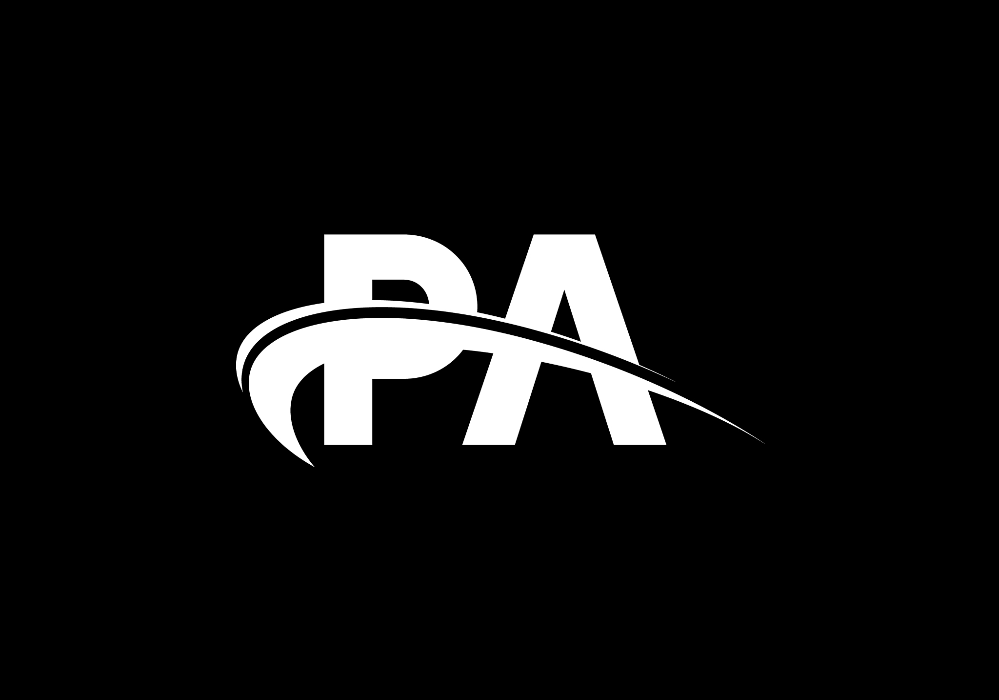initial monogram letter p a logo design template