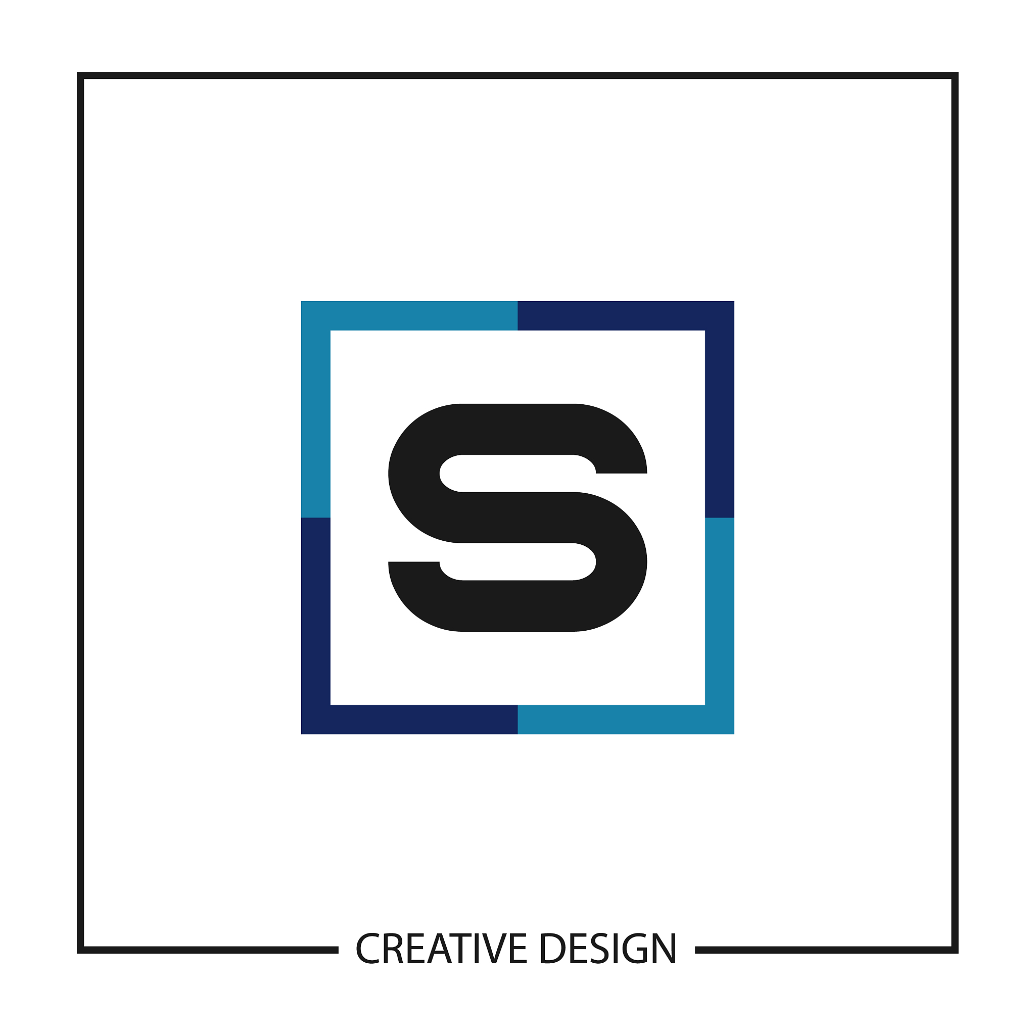 initial letter s logo template design