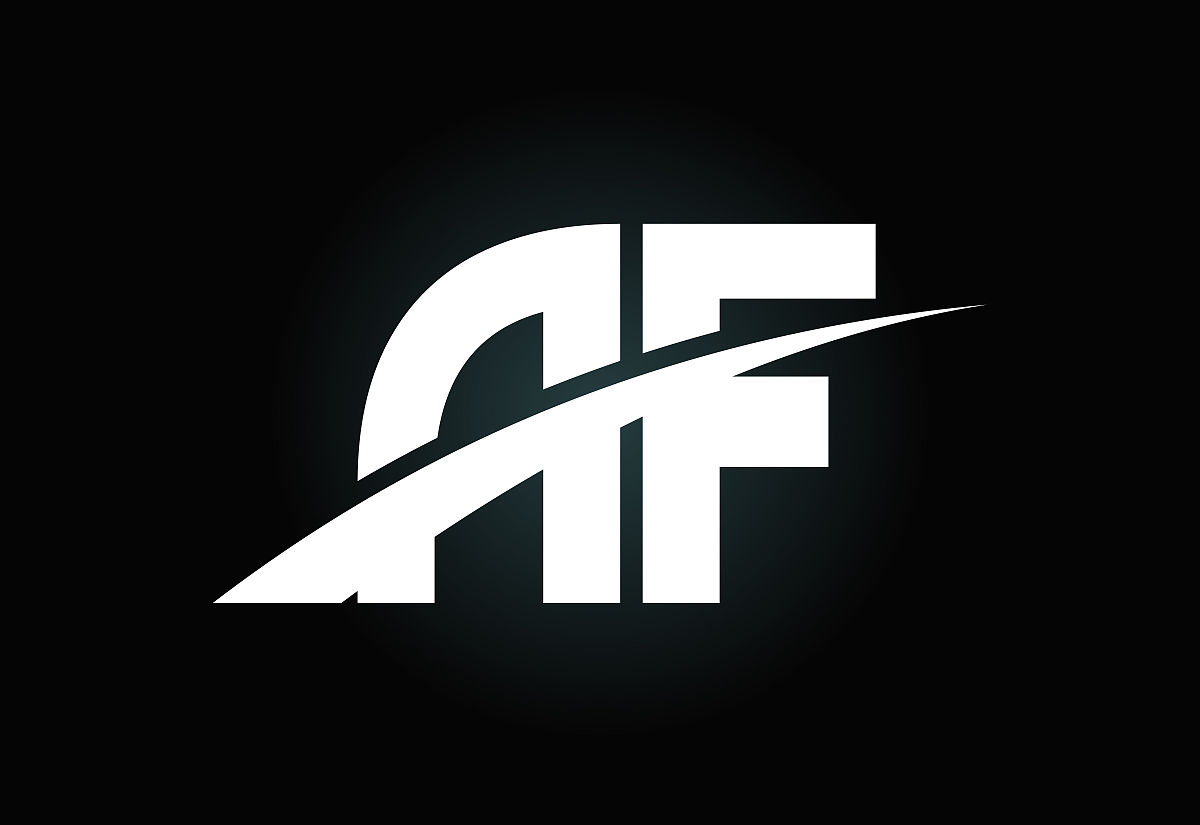首字母a f标志设计矢量模板.图形字母符号为公司业务