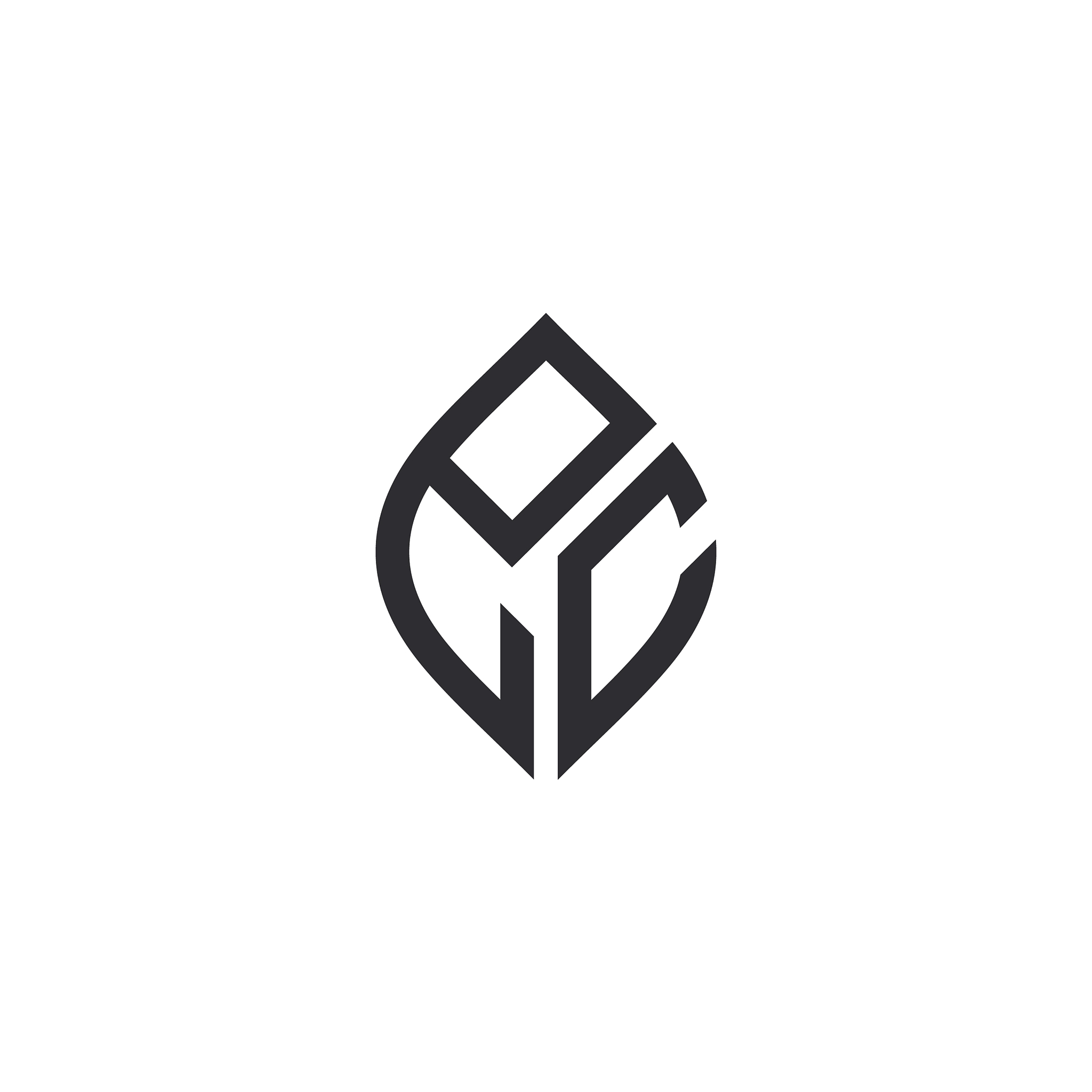 ec letter logo icon design template elements