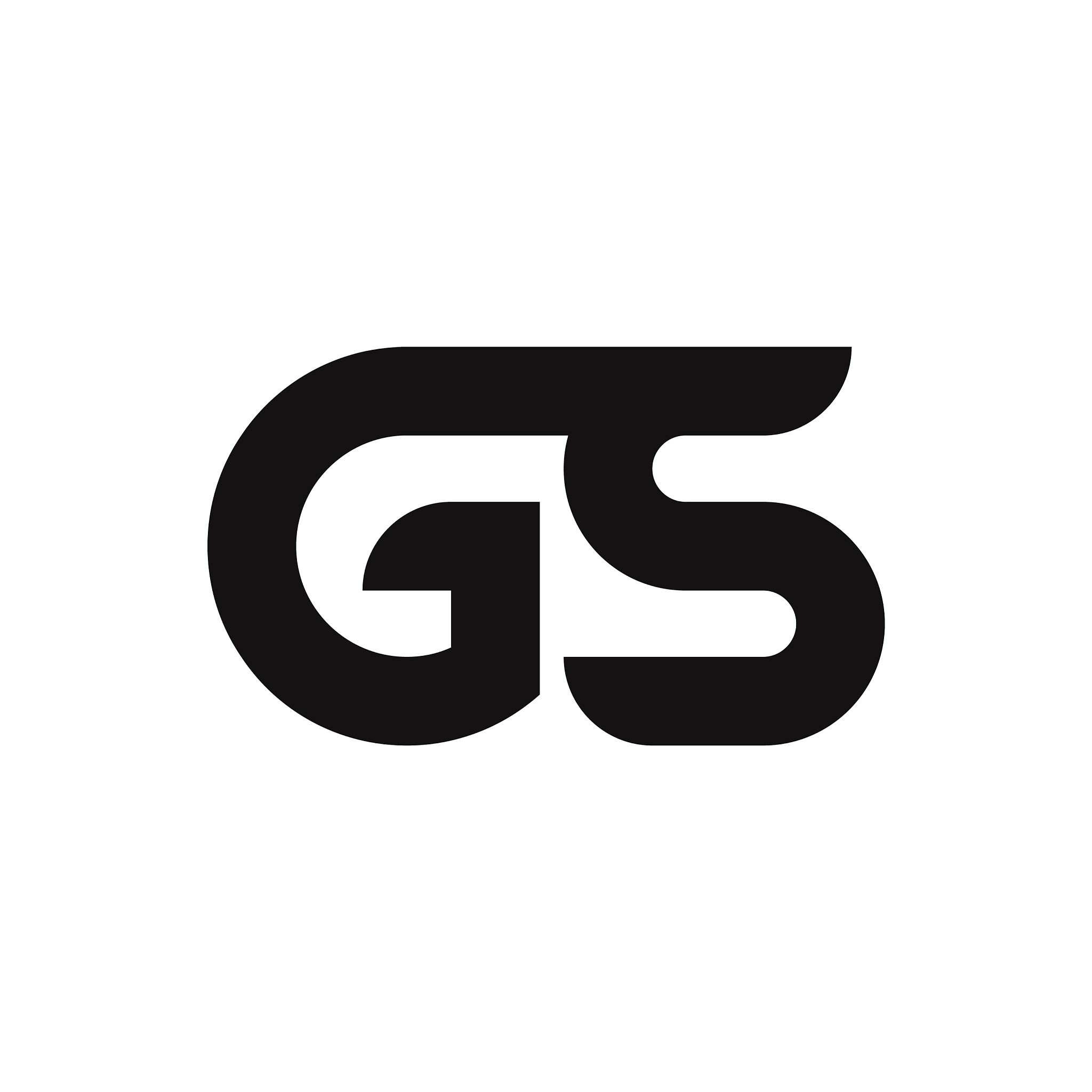 gs letter logo design with simple style