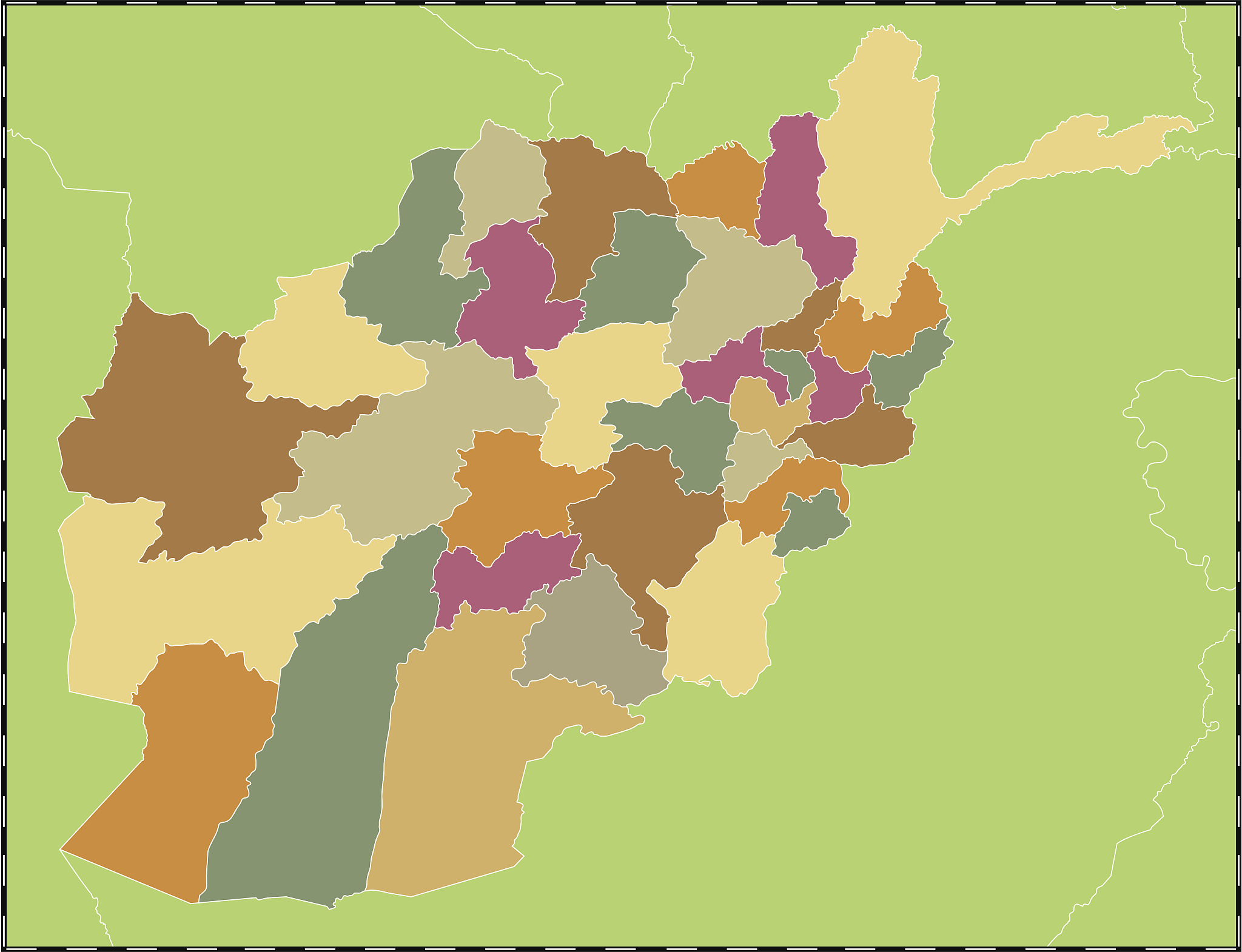 afghanistan map