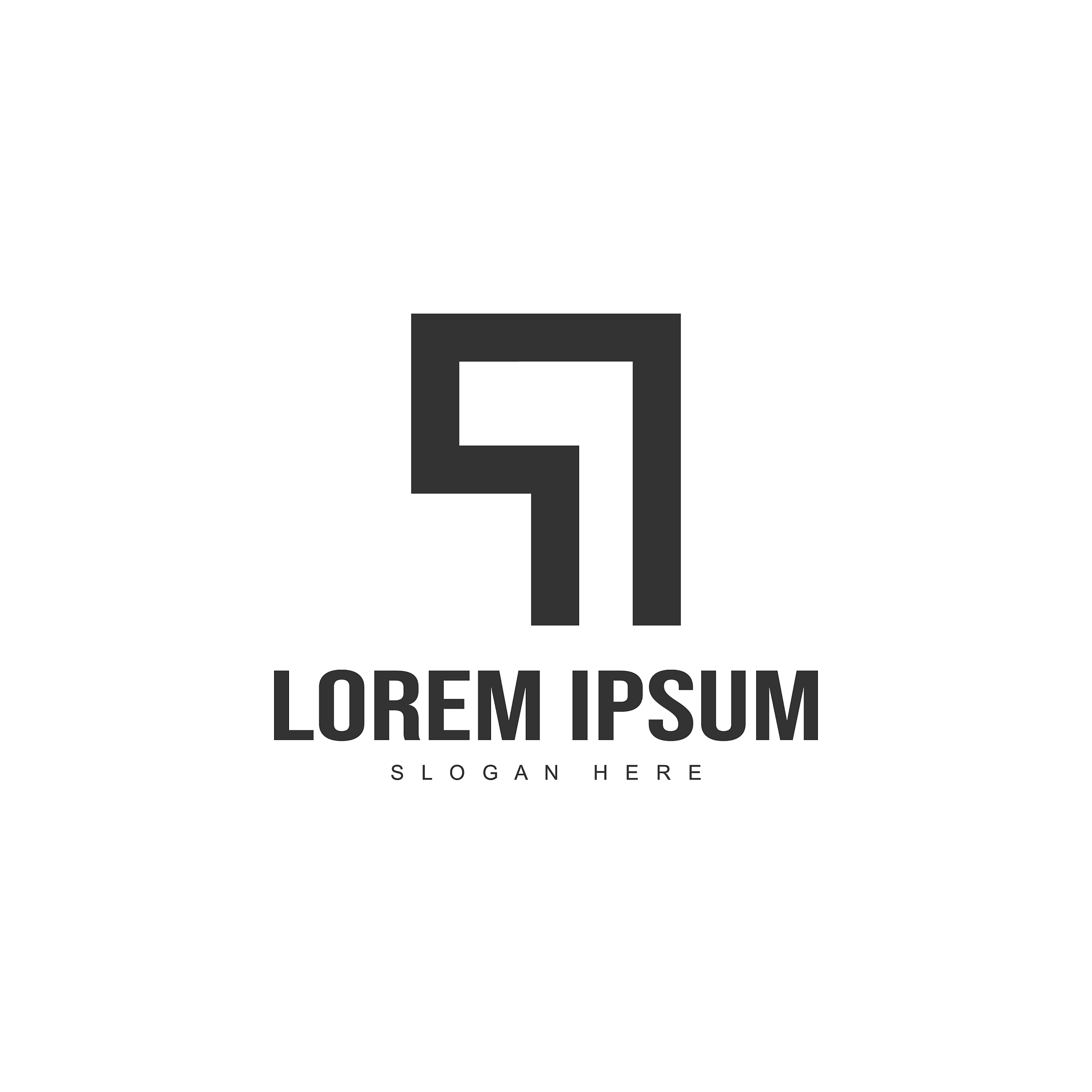 initial letter logo template minimalist letter