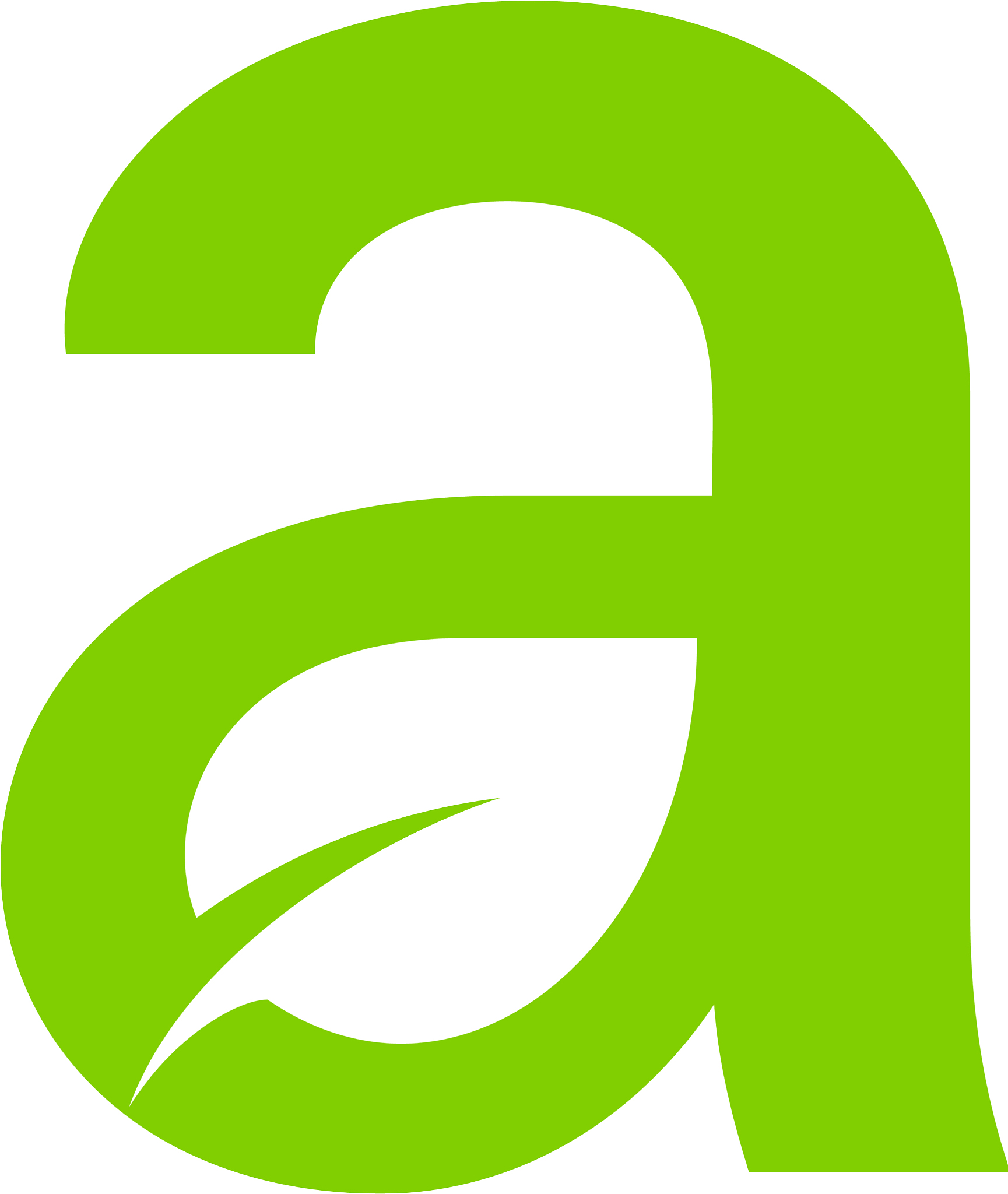 nature letter a logo icon design