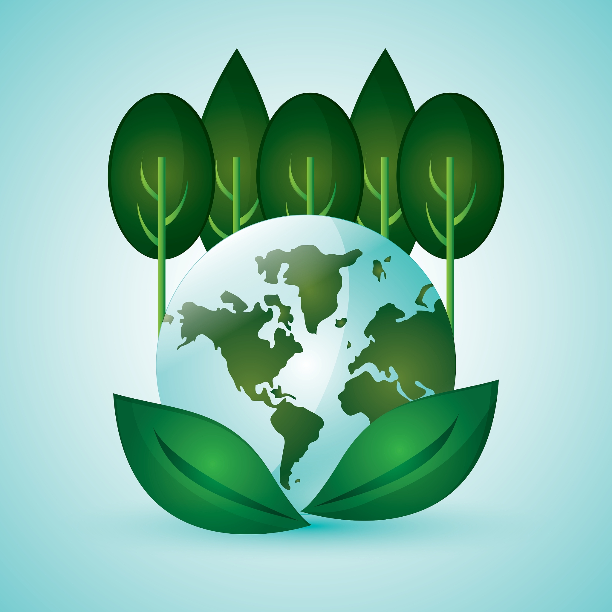 eco and natural icons design