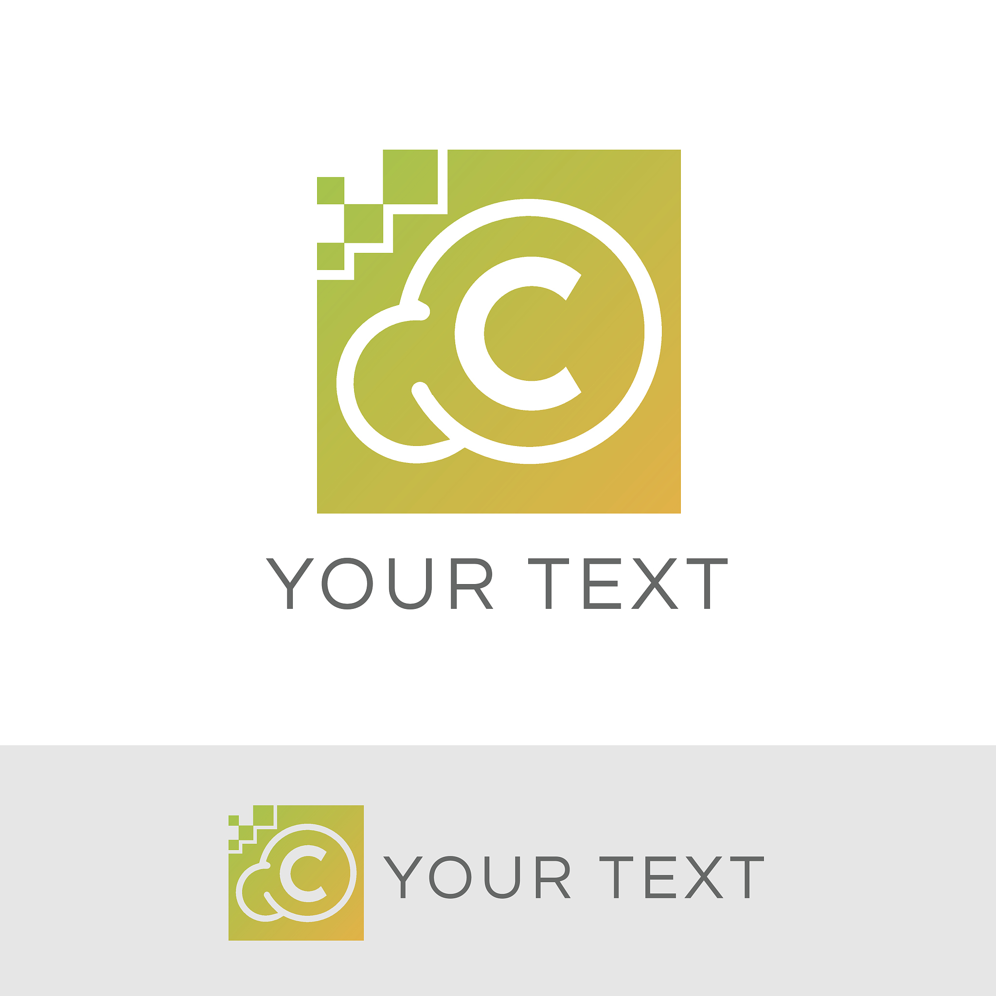 technology  initial letter c icon design