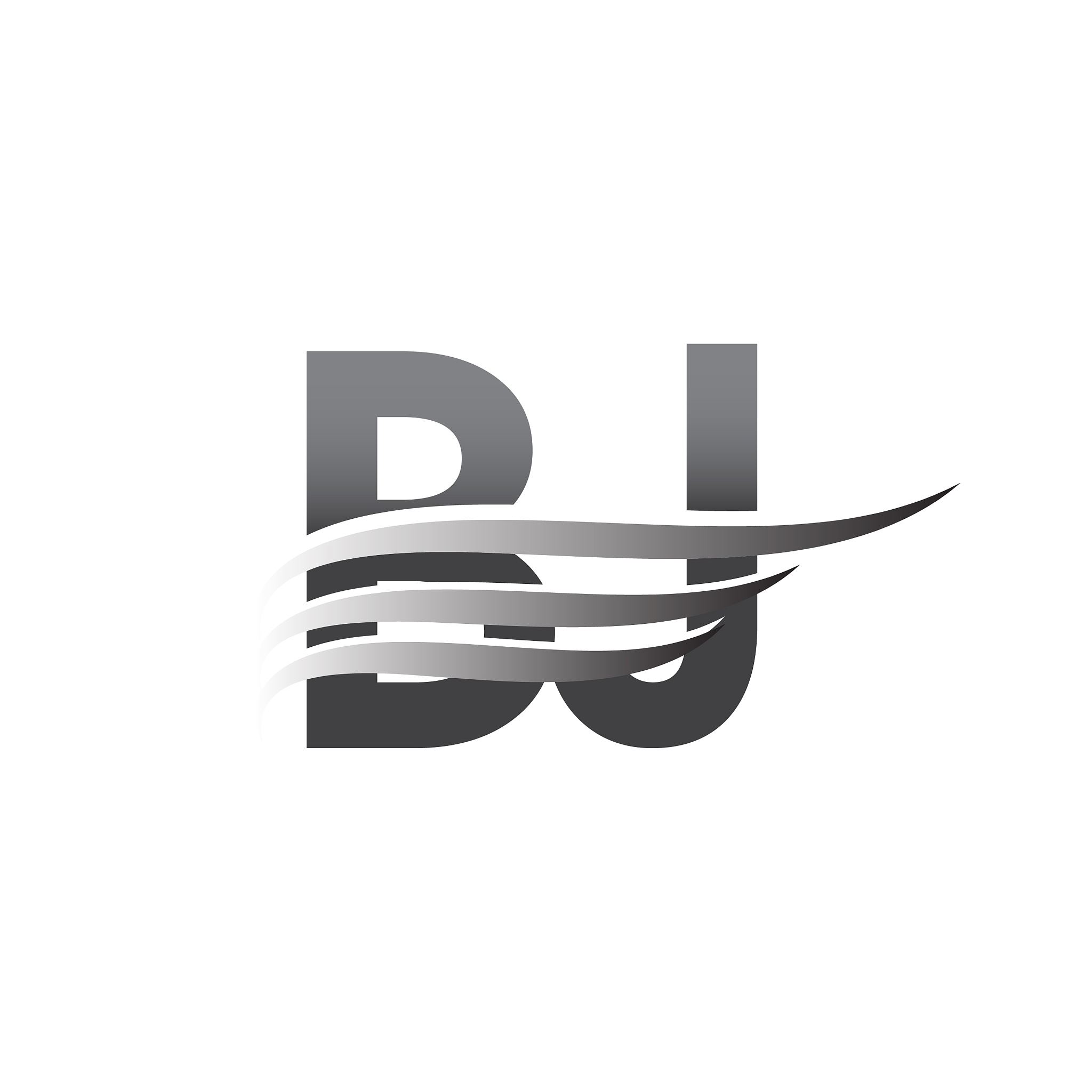 initial letter, grey color vector logotype