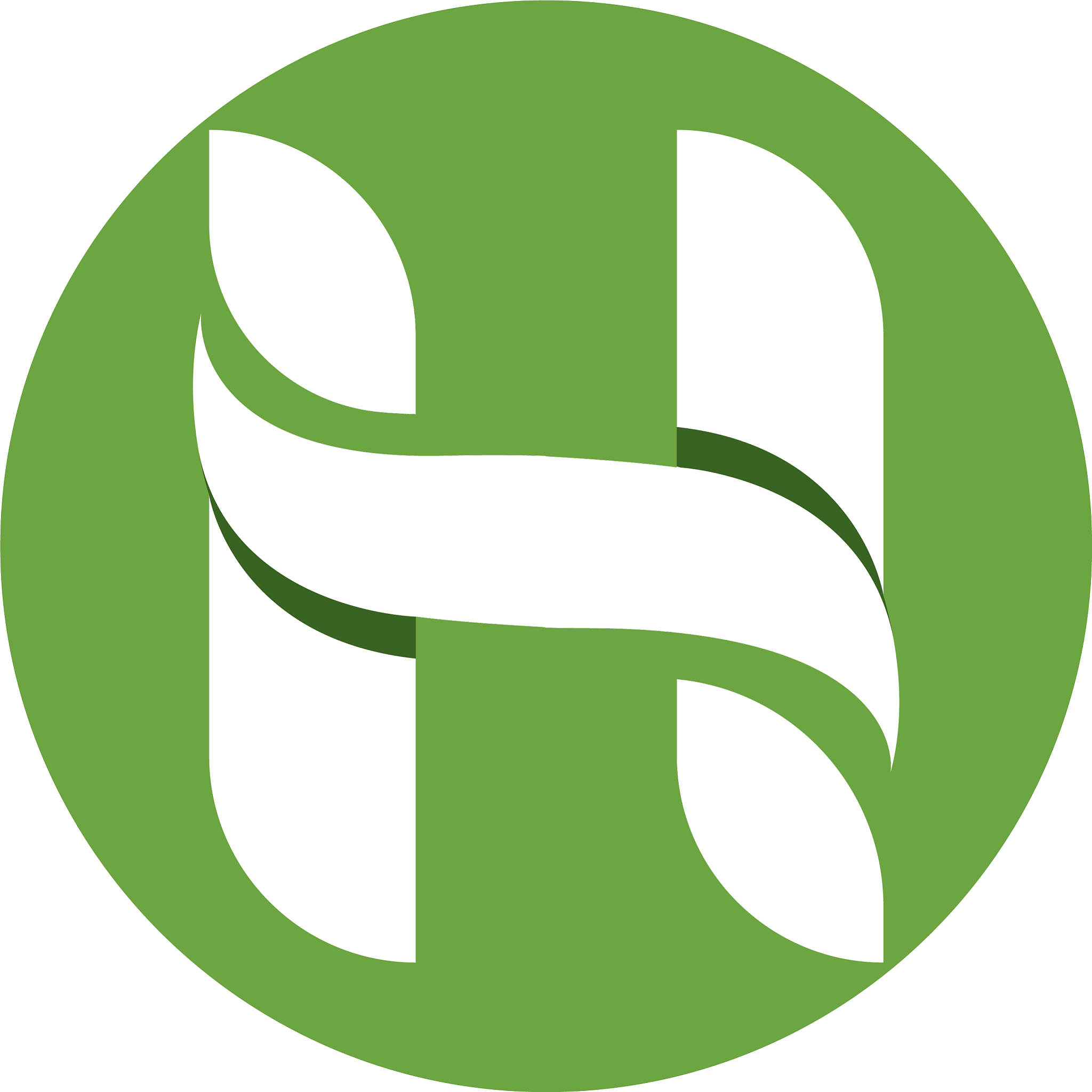 letter logos of green tree leaf