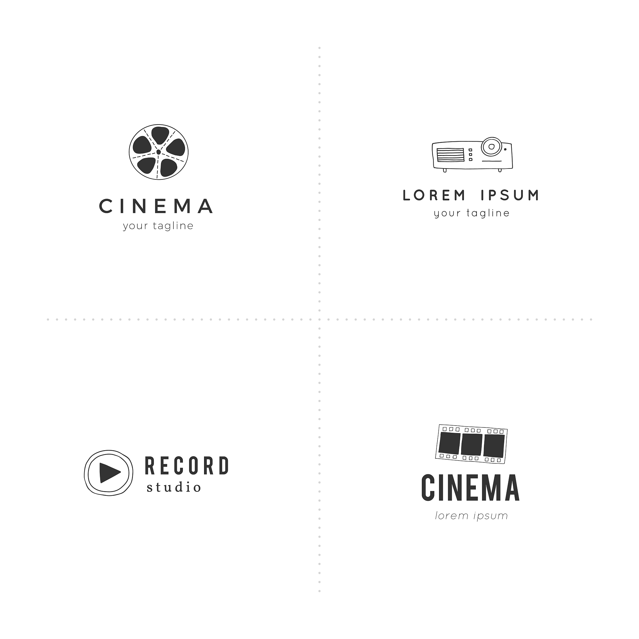 cinema identity templates. for business identity and branding. s