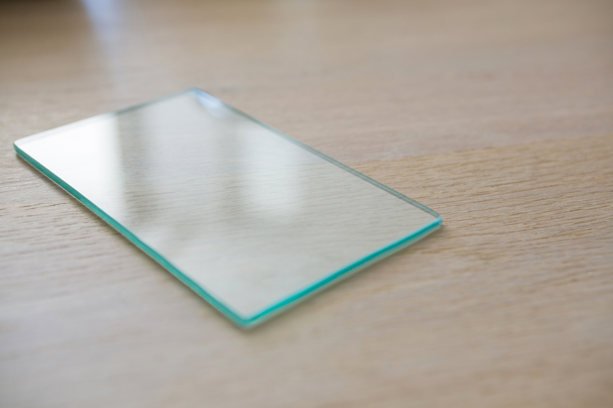 piece of a glass on a table