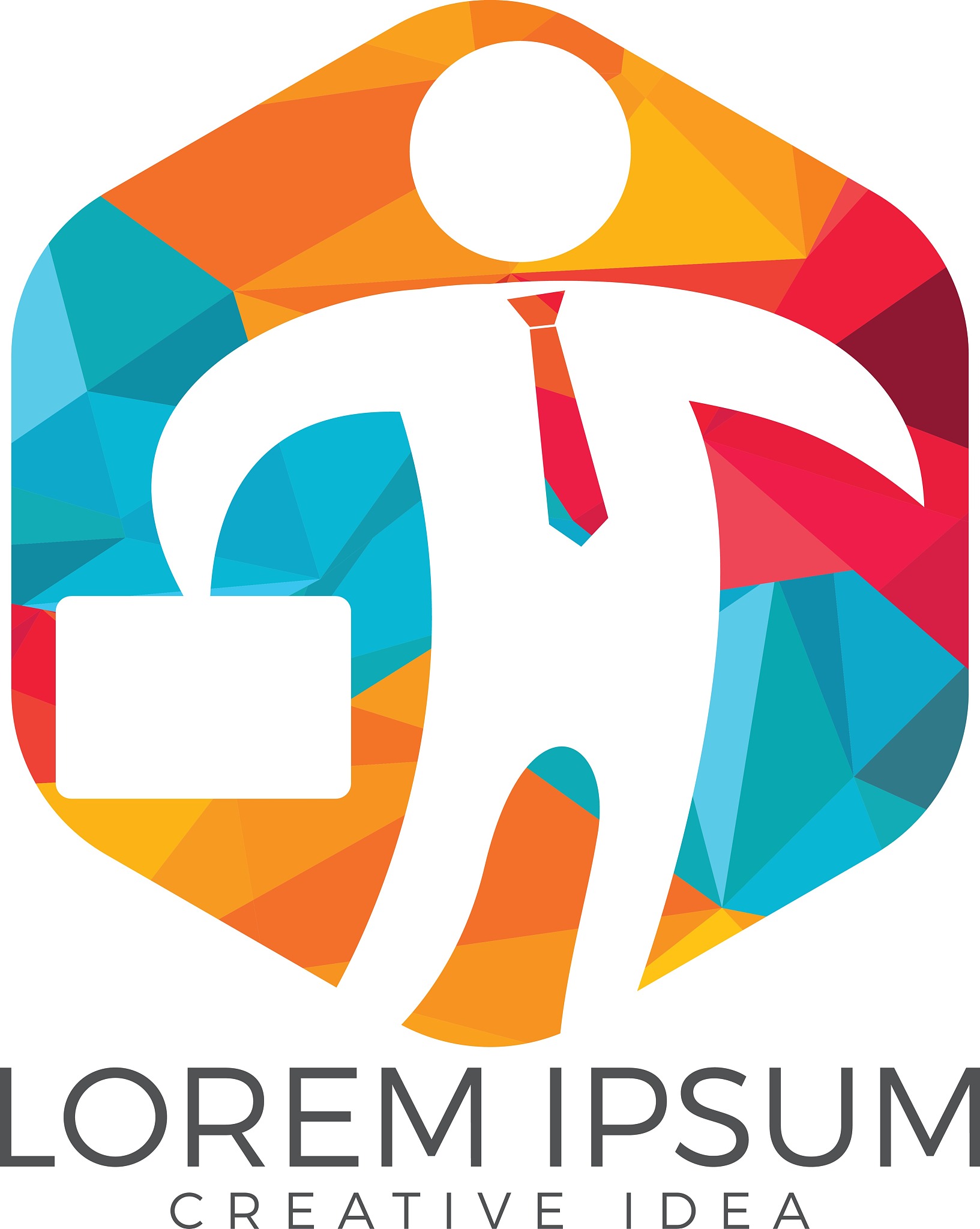 businessman with bag logo design. people logo icon.