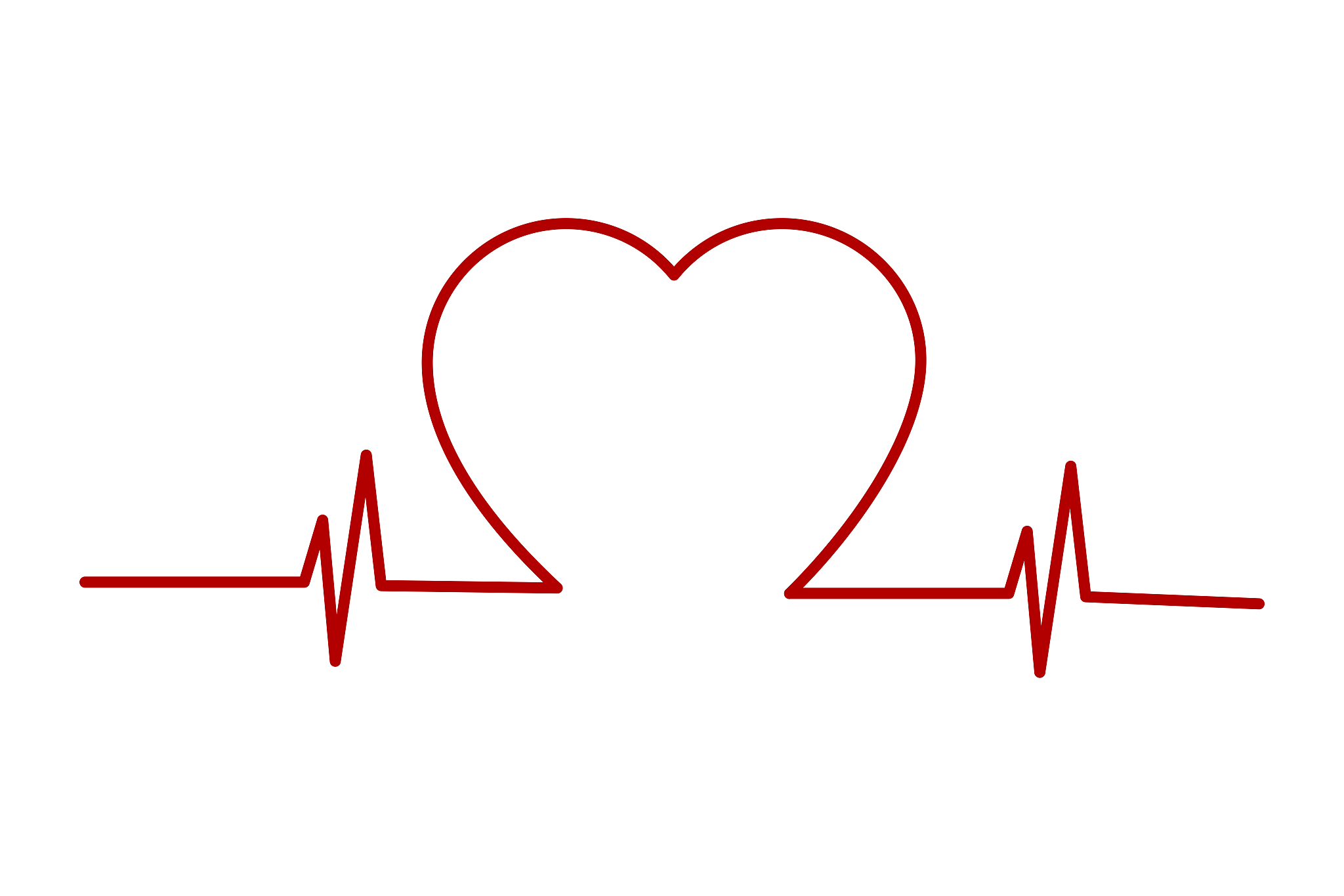 heartbeat line. vector heart beat icon. flat image of a cardiogr